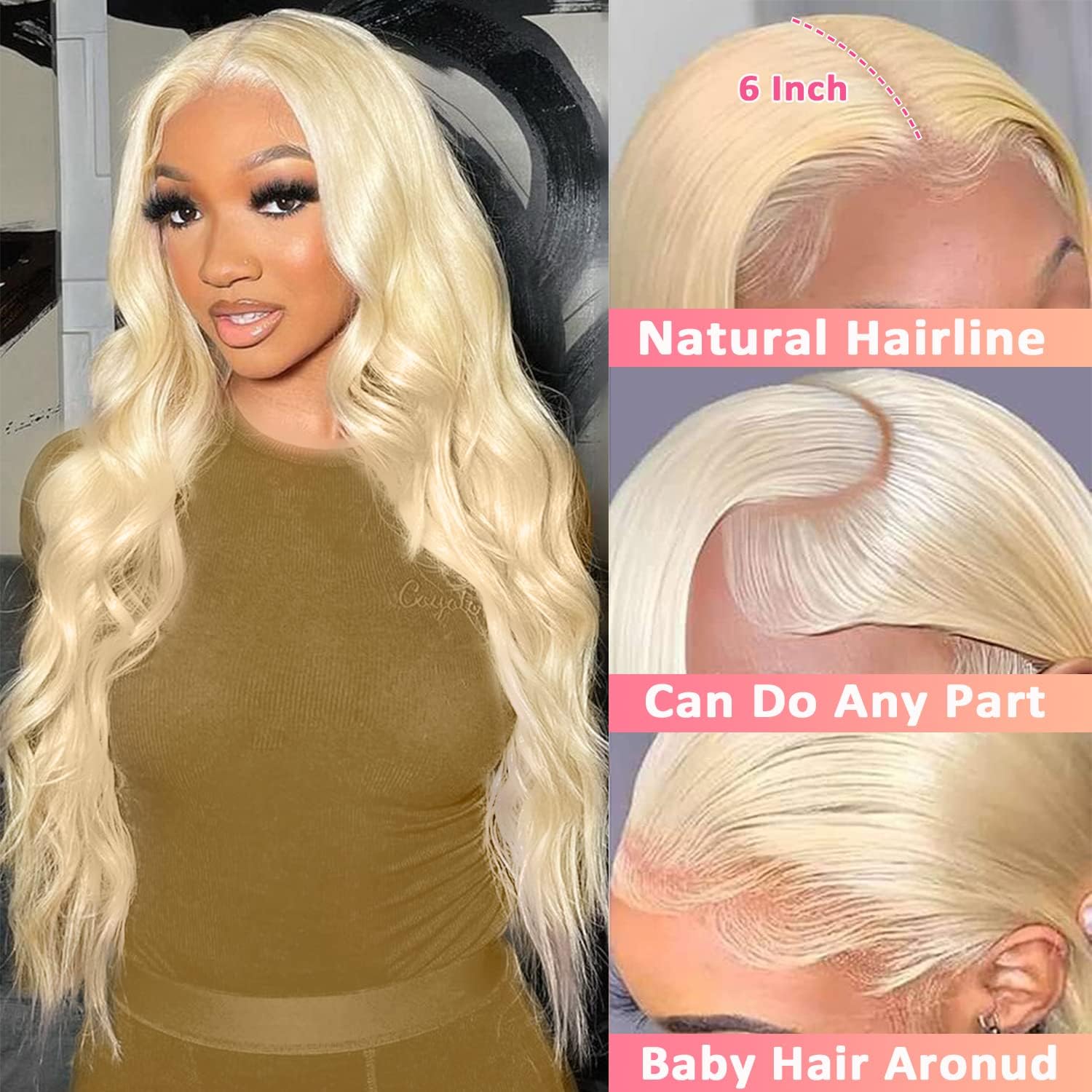 Xsilu 613 13X6 Lace Front Wig Human Hair Body Wave Blonde Wig Human Hair 613 Hd Lace Frontal Wig Blonde Lace Front Wigs Human Ha
