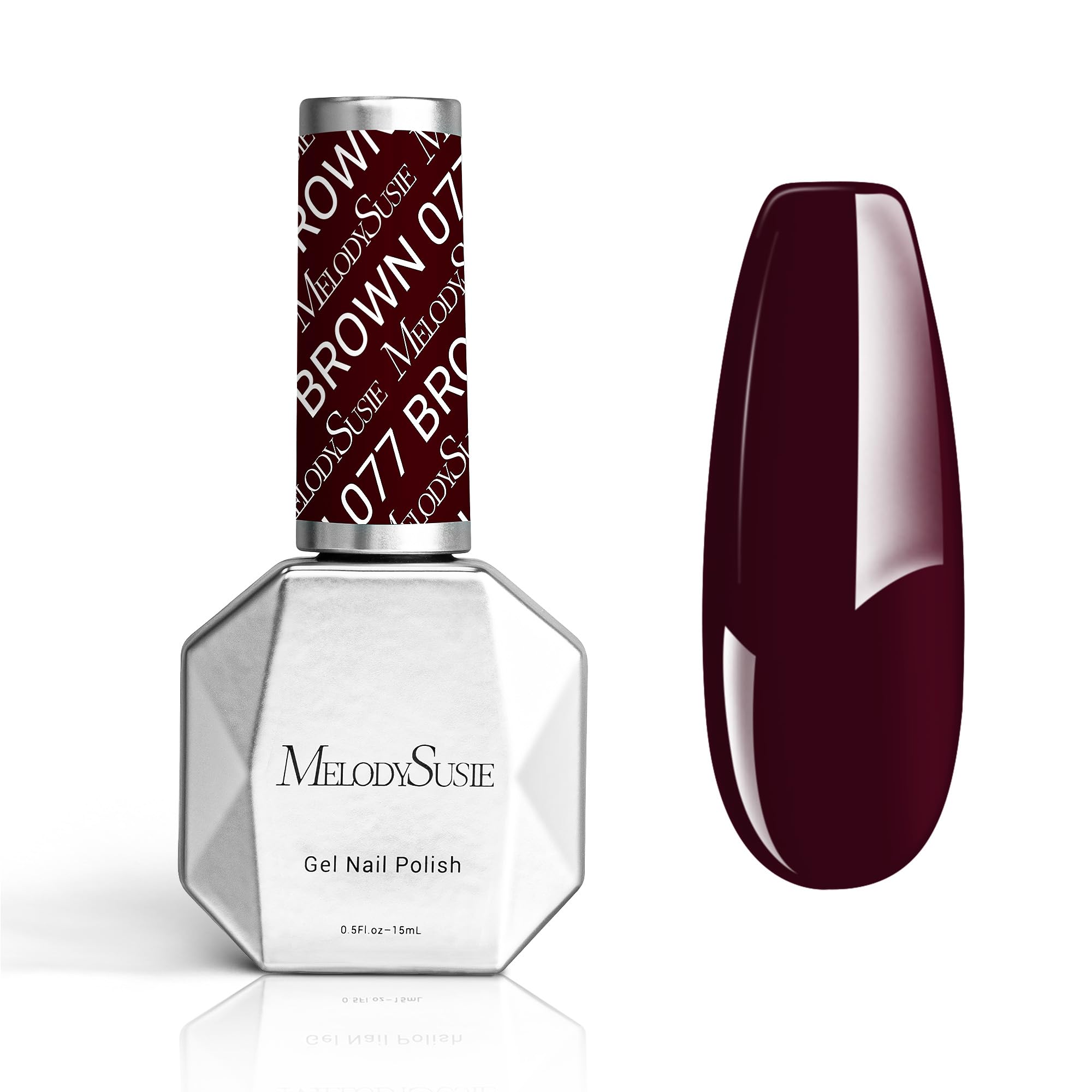 MelodySusie Thick Gel Nail Polish,15ML Dark Red Brown Color Nails Soak Off UV LED Gel Polish Gift for Women Nail Art Manicure Sa