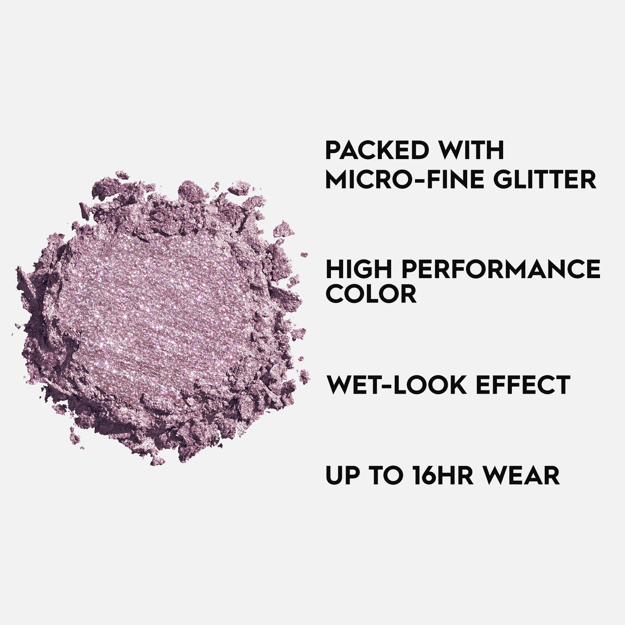 Urban Decay 24/7 Moondust Glitter Eyeshadow Single (Glitter Rock - Multidimensional Pink Sparkle), Buildable Sparkly Eye Glitter