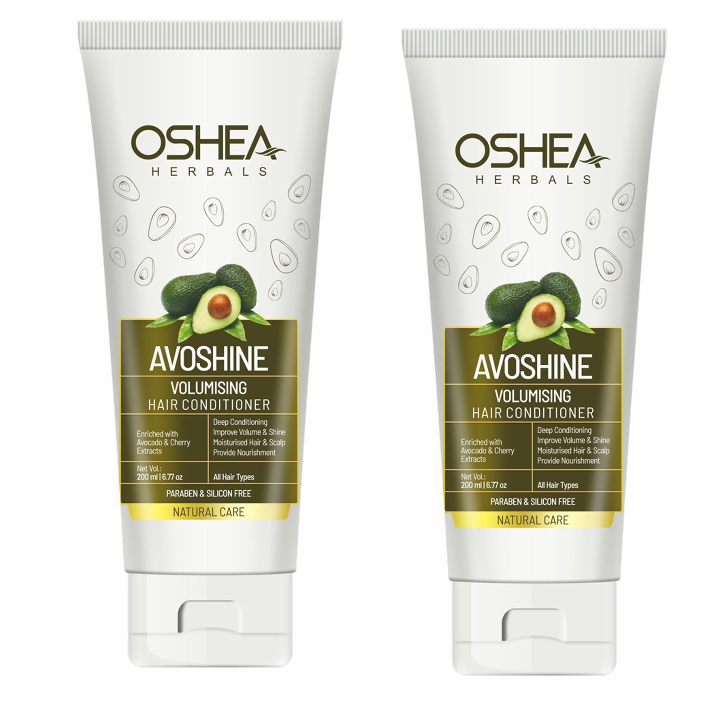 Oshea Herbals Avoshine Volumizing Hair Conditioner | Deep Conditioning For Improved Volume & Shine | Enriched With Avocado & Che