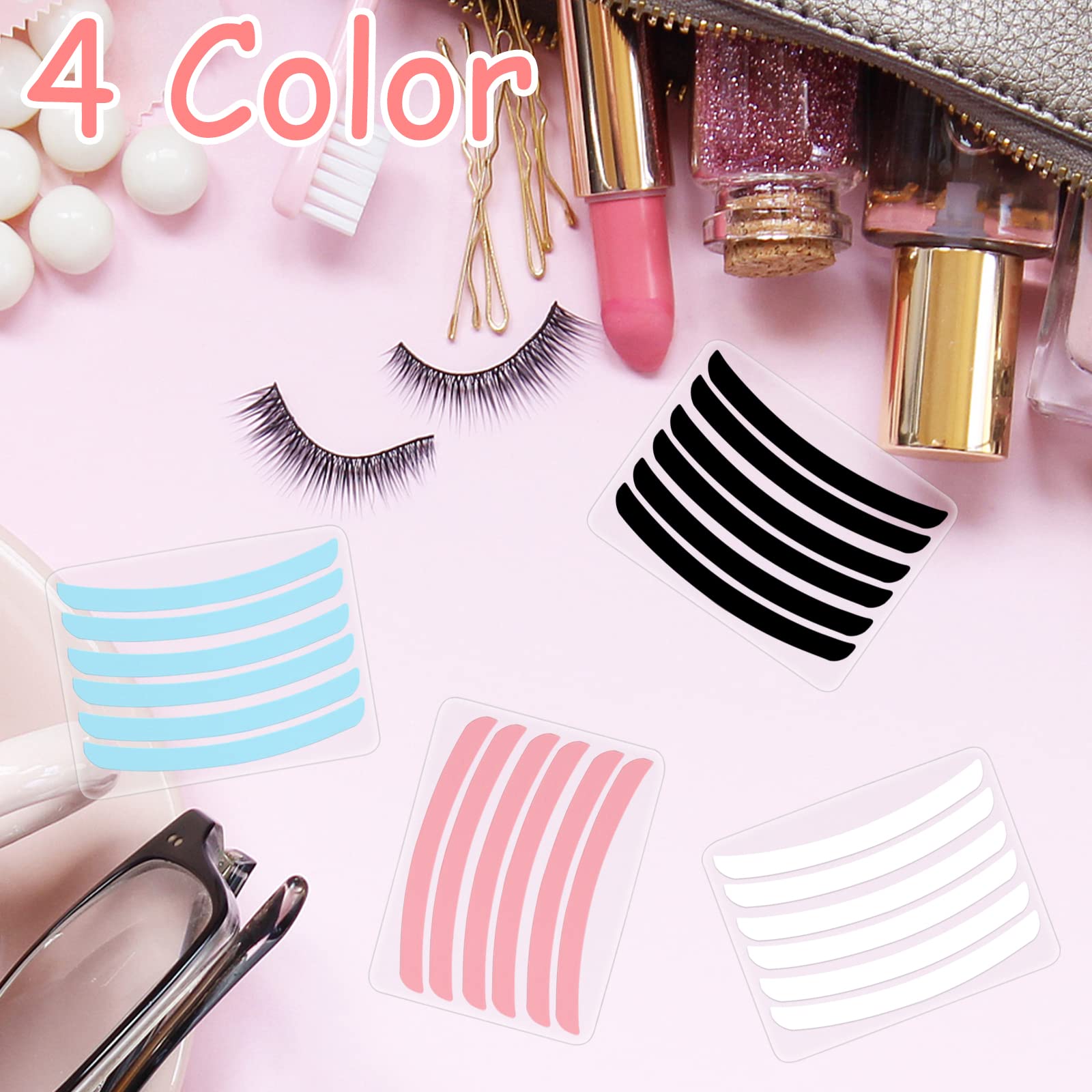 24Pcs Lash Lift Rods Ribbon Kit, Reusable Lash Lift Pads Lash Lift Tool, Soft Pads Silicone Perm Ribbon Eyelash Lifting Compensa