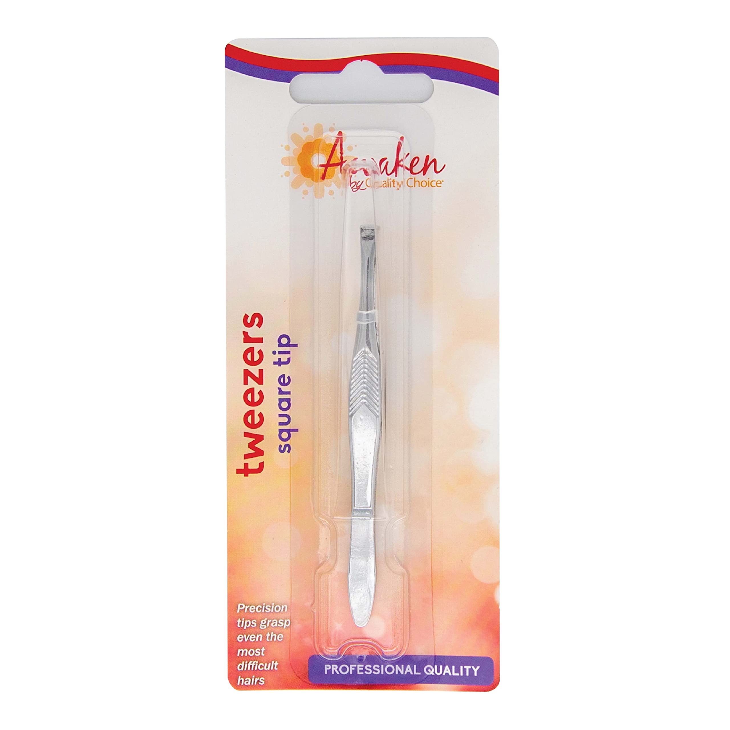 Quality Choice Deluxe Tweezers Square Tips 1 Count Each (2)