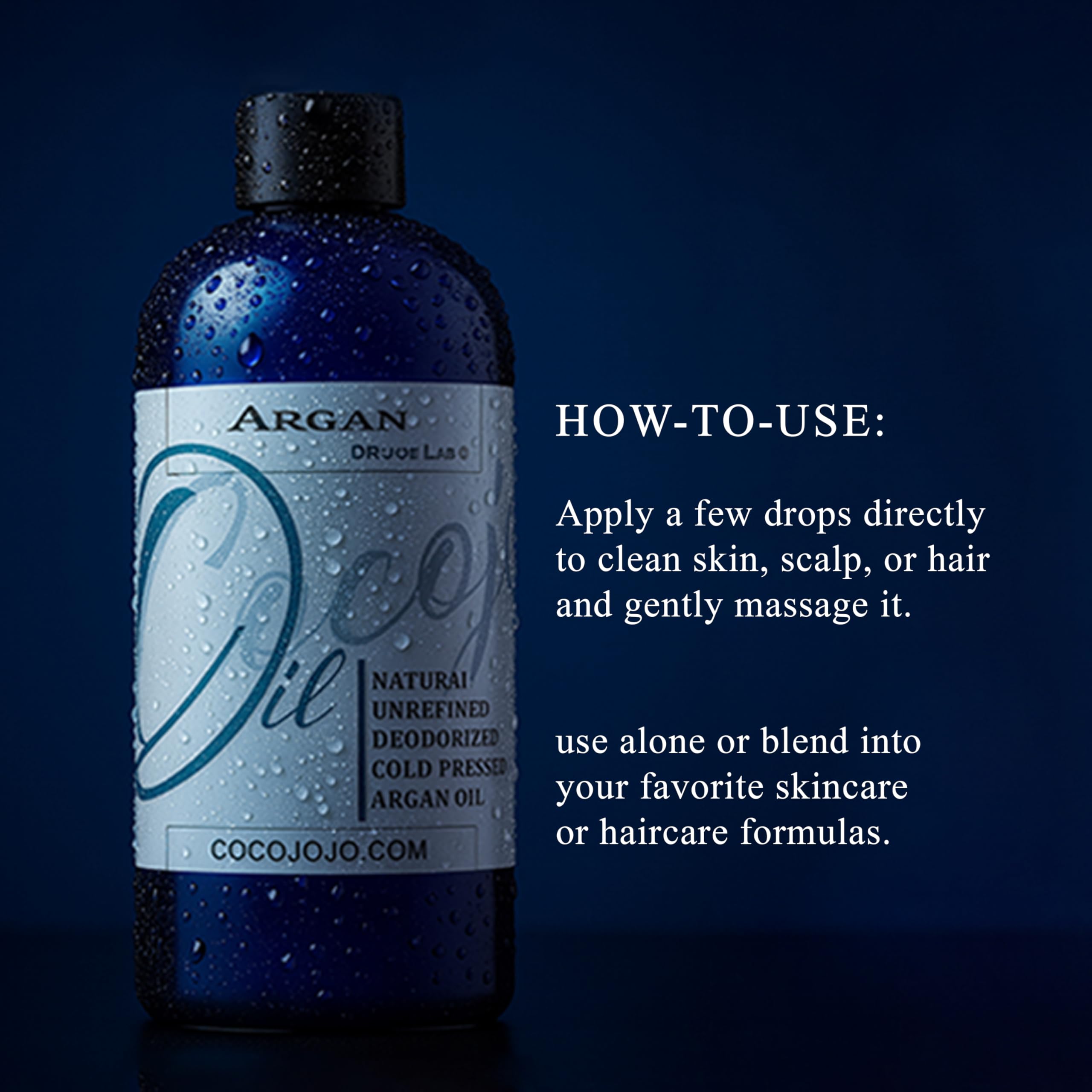 Argan Oil -Cold Pressed 16 oz Pure Natural Extra Virgin Unrefined Argan Moroccan Marrakesh Oil Moisturizer Hair Face Lips Body S