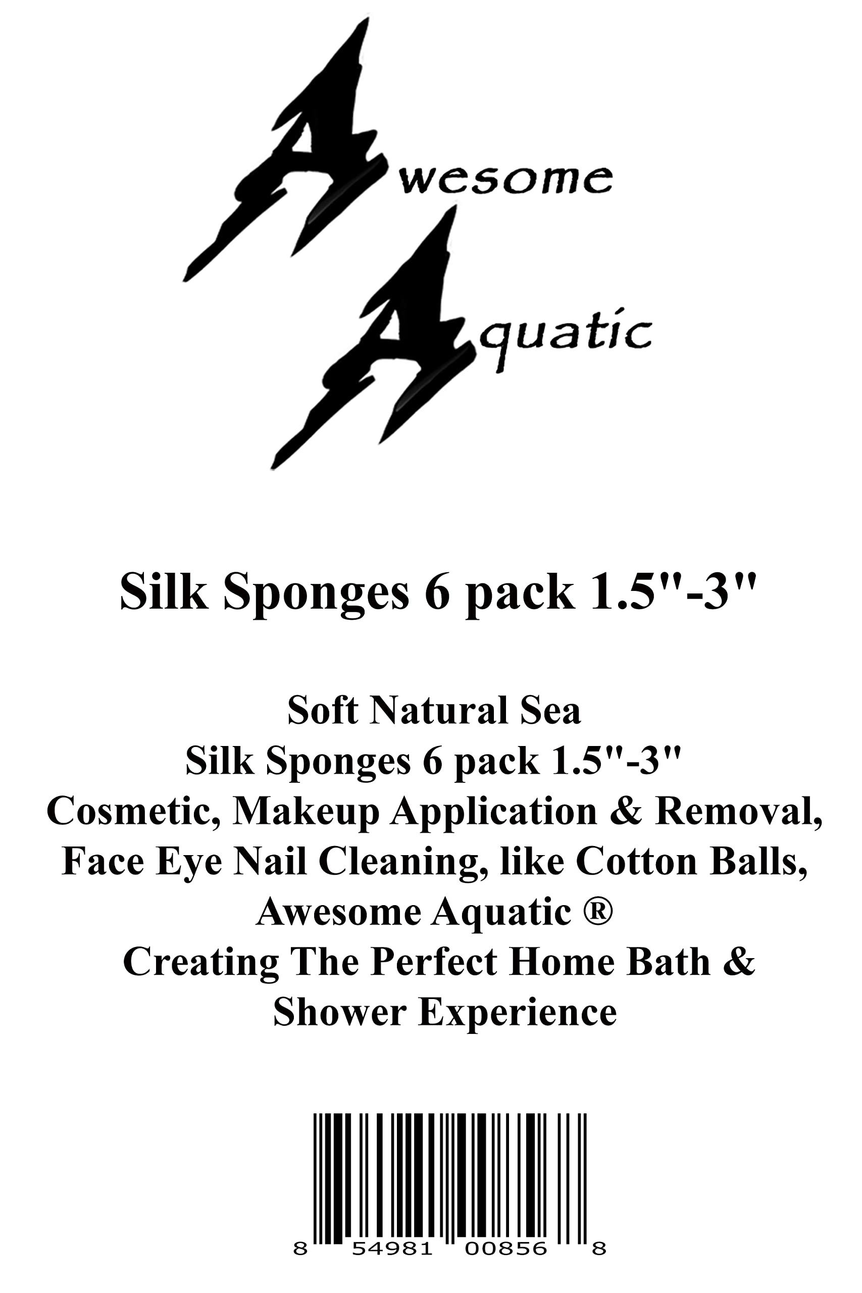 Soft Natural 6 Silk Sponges 1.5''-3'' Cosmetic Makeup Application Removal Face Eye Nail Cleaning Like Cotton Balls Awesome Aquat