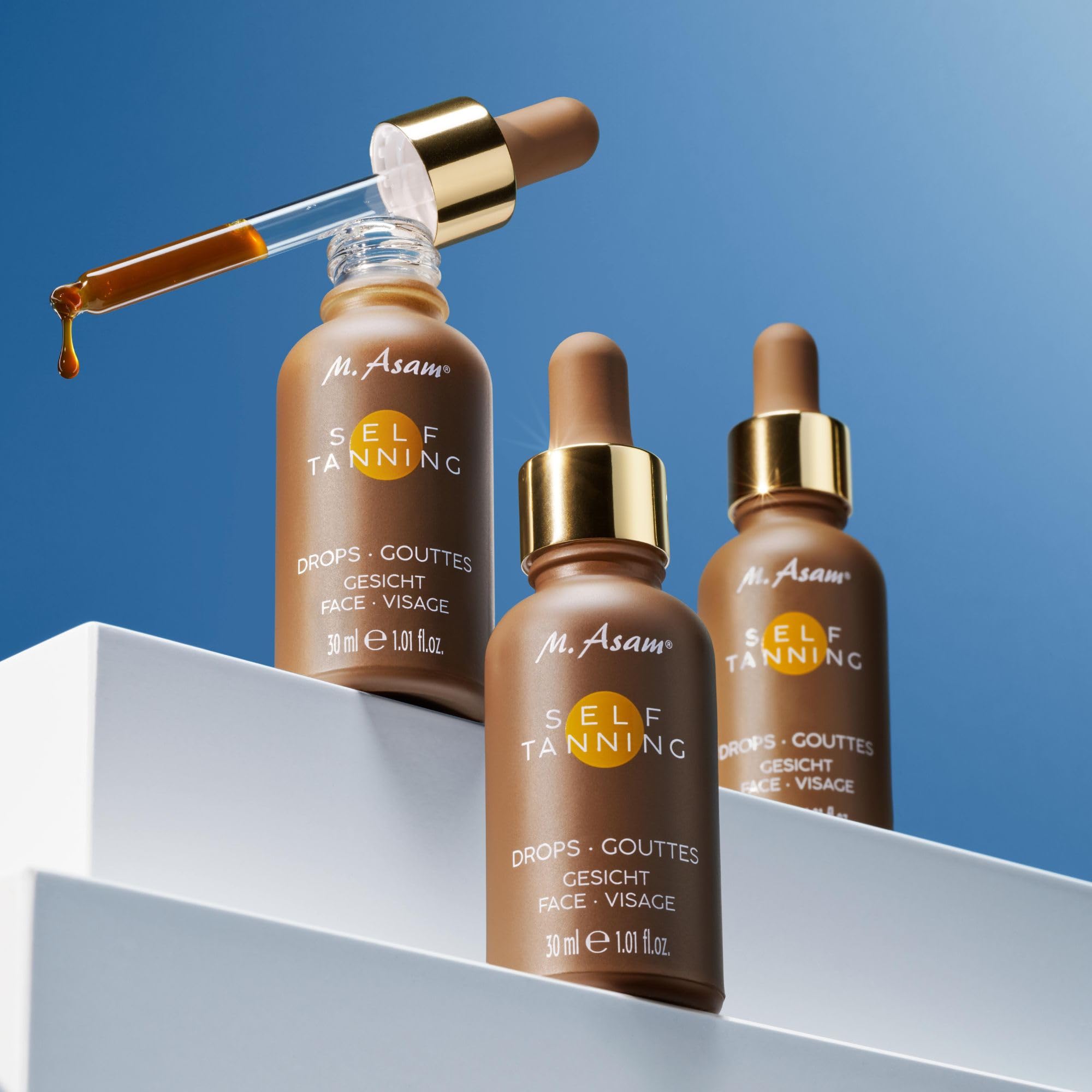 M. Asam Self Tanning Drops - Liquid Self-Tanner with Aloe Vera & DHA, 1.01 Fl Oz