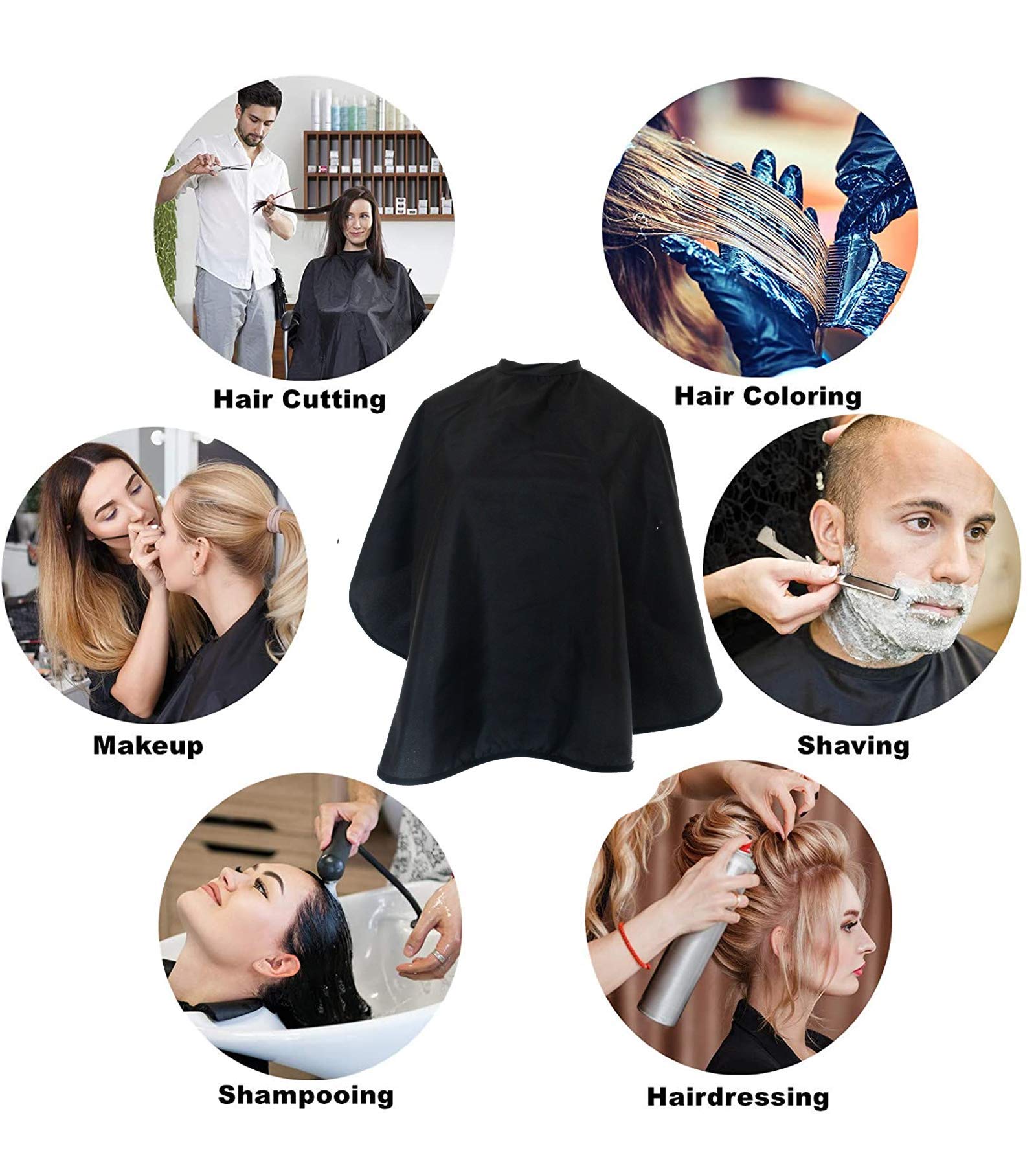 St-Best-P Makeup Cape Bibs Black Hair Salon Capes Styling Shampoo Haircut Professional Short Shaving Apron Hairdressing (1Pcs)