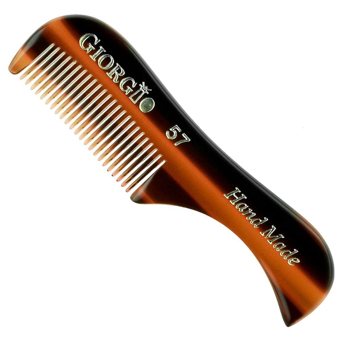 Giorgio G57 Extra Small 2.75 Inch Men's Fine Toothed Beard and Mustache Comb for Facial Hair Grooming and Styling. Wallet Pocket