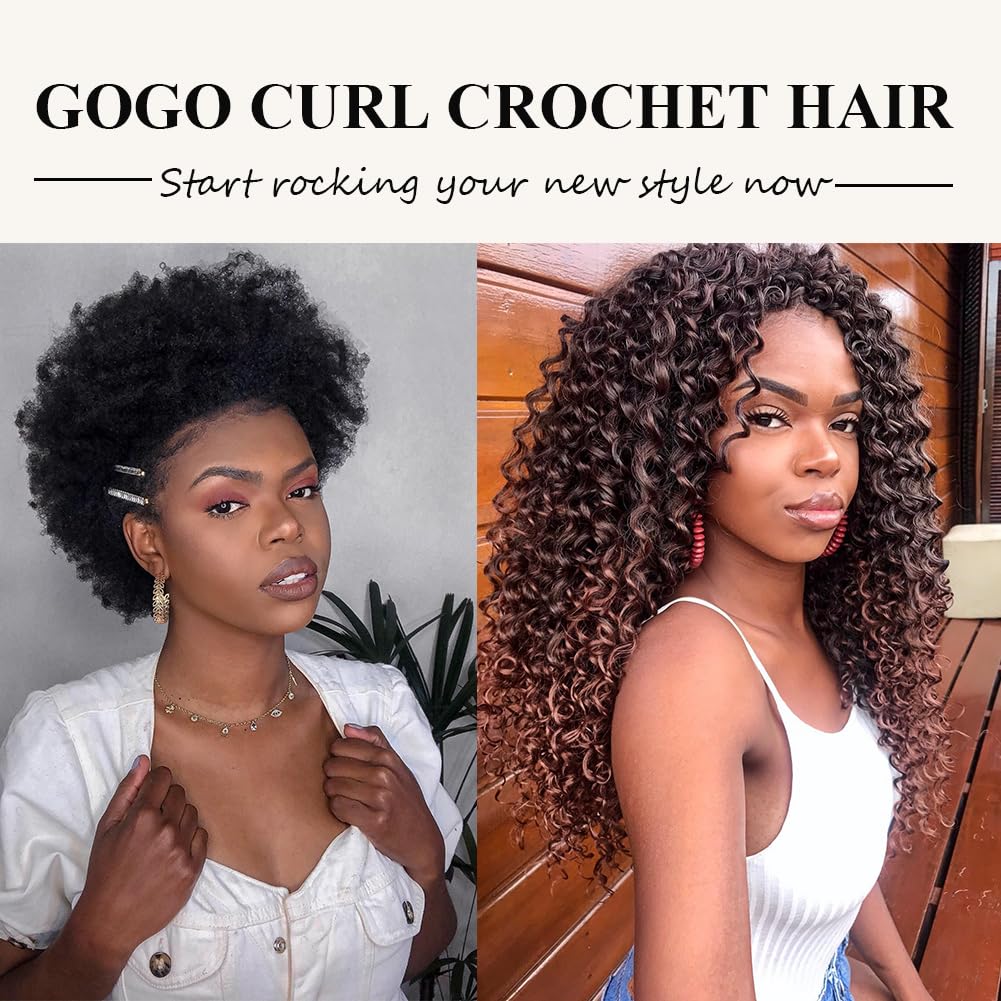 Gogo Curl Crochet Hair 7 Packs Water Wave Crochet Hair For Women 8 Inch Short Curly Crochet Braids Hair Deep Wave Braiding Hair