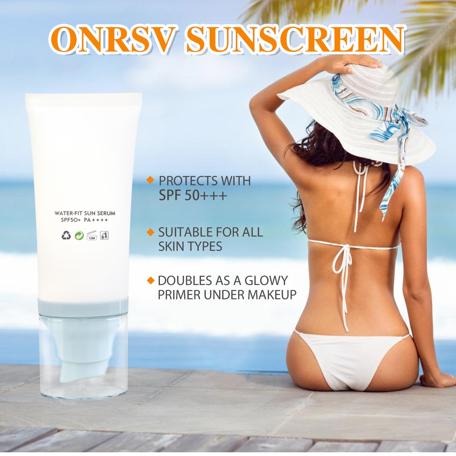 Madagascar Centella Sunscreen SPF50 Facial Serums, Moisturizing and Non-Sticky Centella Water-Fit Sun Protection for All Skin Ty