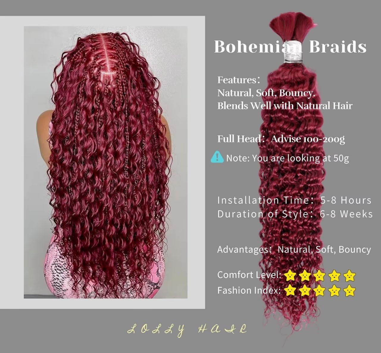Human Braiding Hair 1 Bundle 50G 24 Inch Deep Water Wave Bulk Human Hair For Braiding No Weft 12A Brazilian Virgin Curly Human H