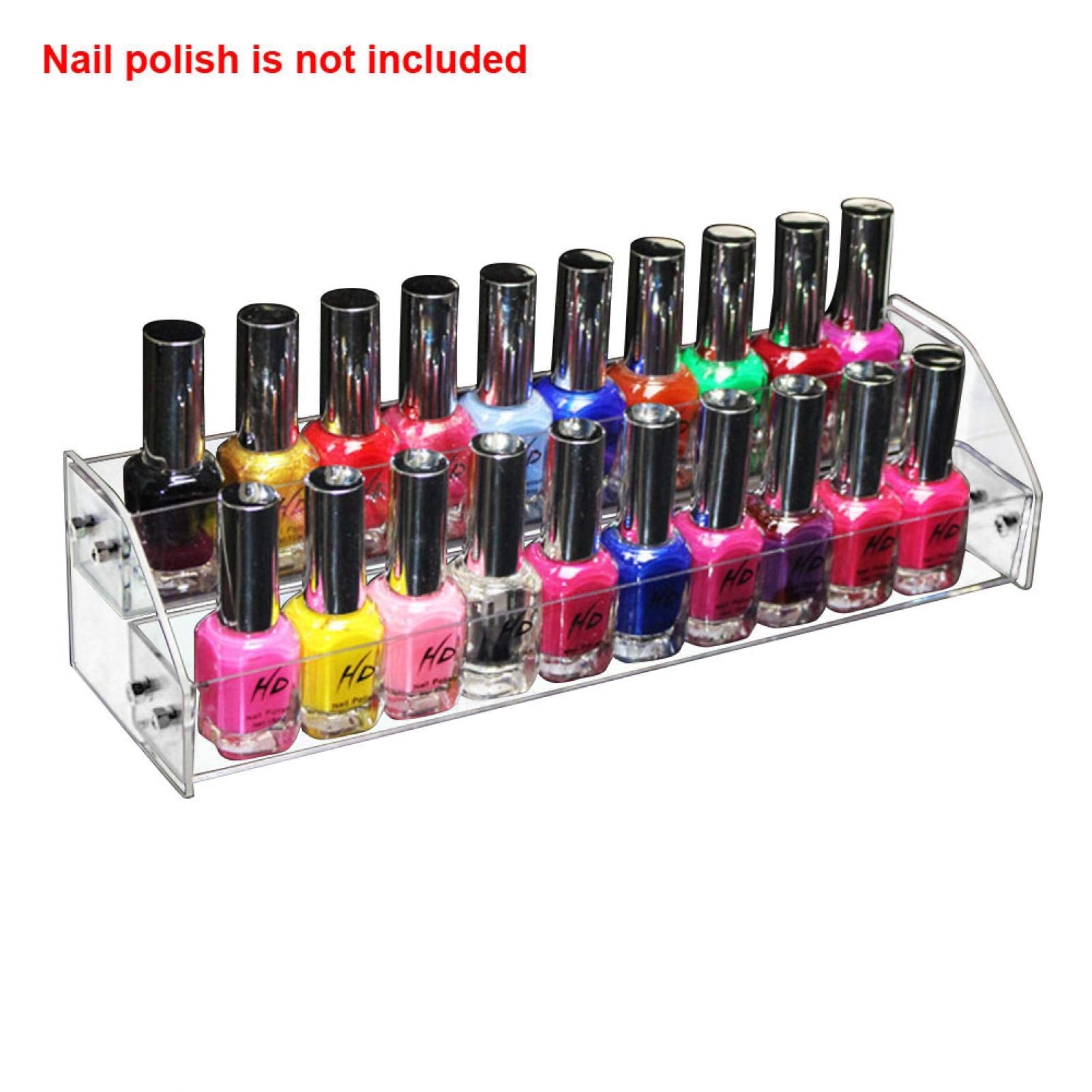 Nail Polish Organizer,2 Tier Clear Acrylic Nail Polish Holder,Trapezoid Nail Polish Display Rack Storage Rack,Storage Display Ho