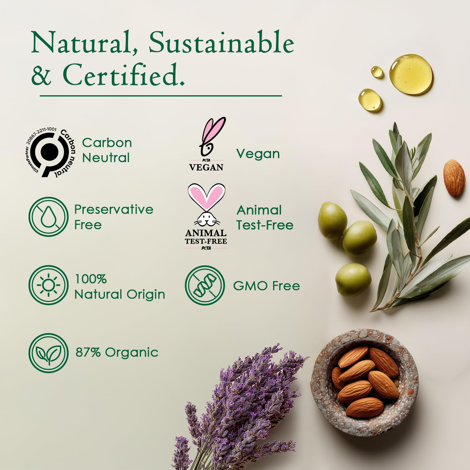Organic Anti Aging Face and Body Butter Cream for Dry Skin, Hair, Hands, Cuticle, Nails. Made of Almond, Olive, Jojoba Vitamin E