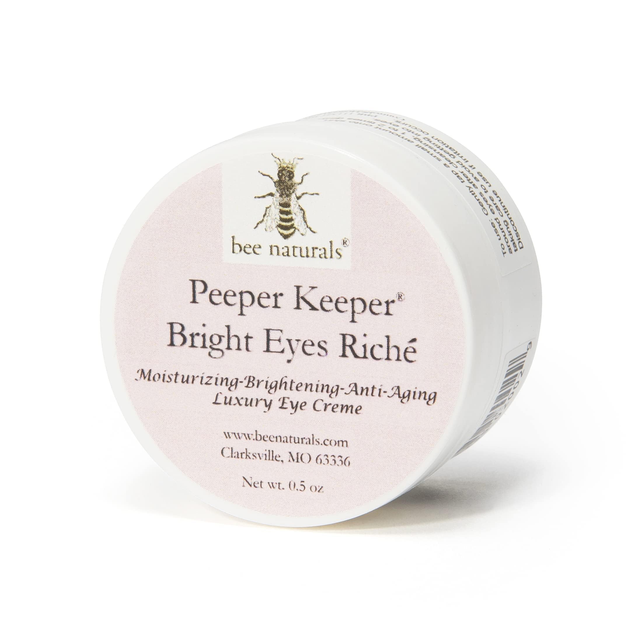 Bee Naturals Peeper Keeper Bright Eyes Riche Eye Crme - Hydrates & Reduces Fine Lines with Wheat Germ, Sesame Oil, Calendula Ant