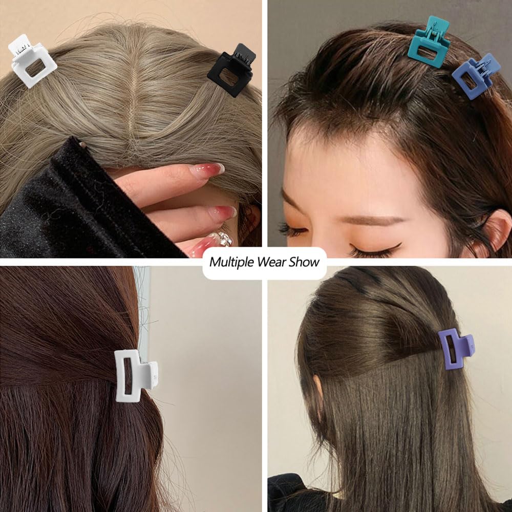 Ahoney 20Pcs Small Hair Claw Clips for Women Girls, 1 Mini Matte Tiny Hair Clips for Thin Thick Medium Hair Cute Jaw Clips Stron