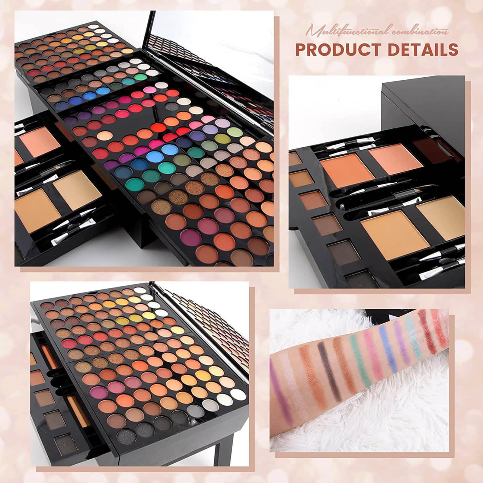 coliusa 190 Colors Professional Makeup Kit for Women Full Kit, Pallet,All In One Gift Set girls, include Eyeshadow/Facial Blushe