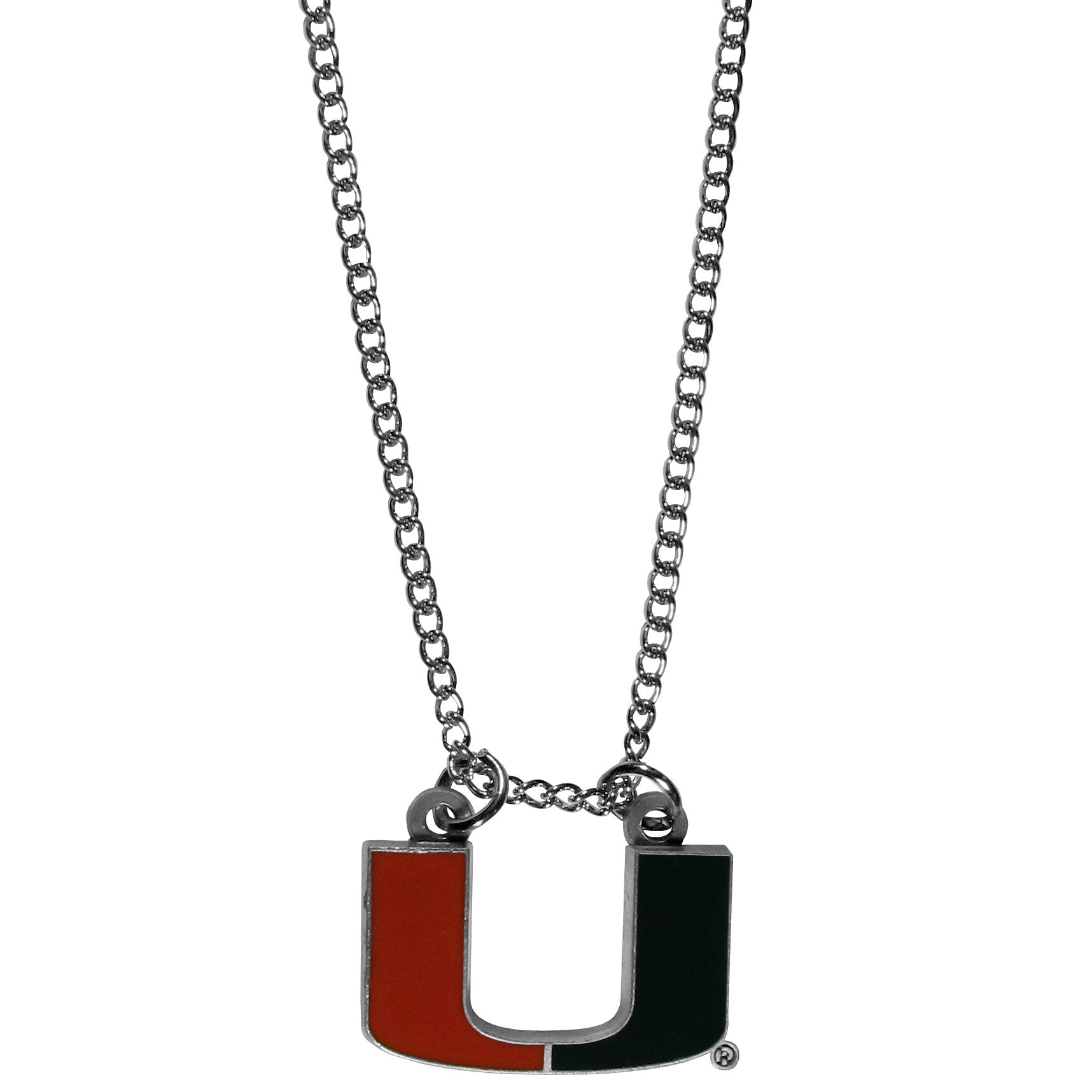NCAA Siskiyou Sports Fan Shop Miami Hurricanes Chain Necklace 22 inch Team Color