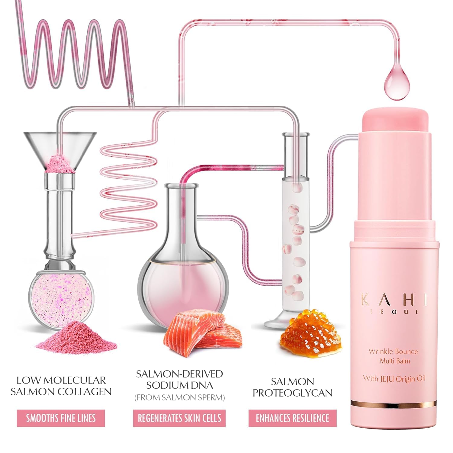 Kahi Wrinkle Bounce Multi Balm - Duo Edition | All-In-One Hydrating Balm Eye Cream Make Up Base & Moisture Balm Stick | Daily Mo