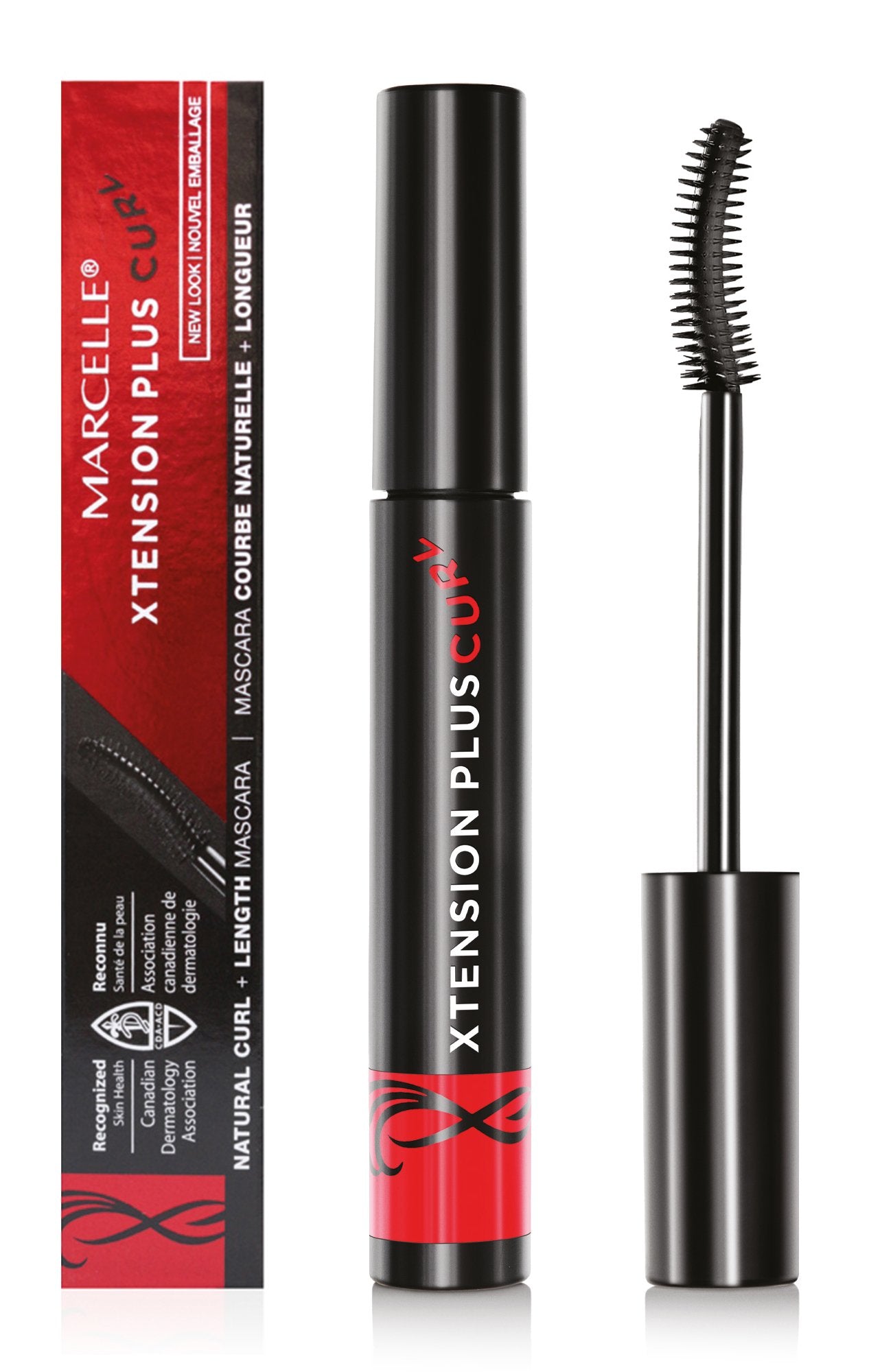 Marcelle Xtension Plus curl Mascara, Black, curling, Lengthening, Eye-Wided Look, Fragrance-Free, Hypoallergenic, cruelty-Free,