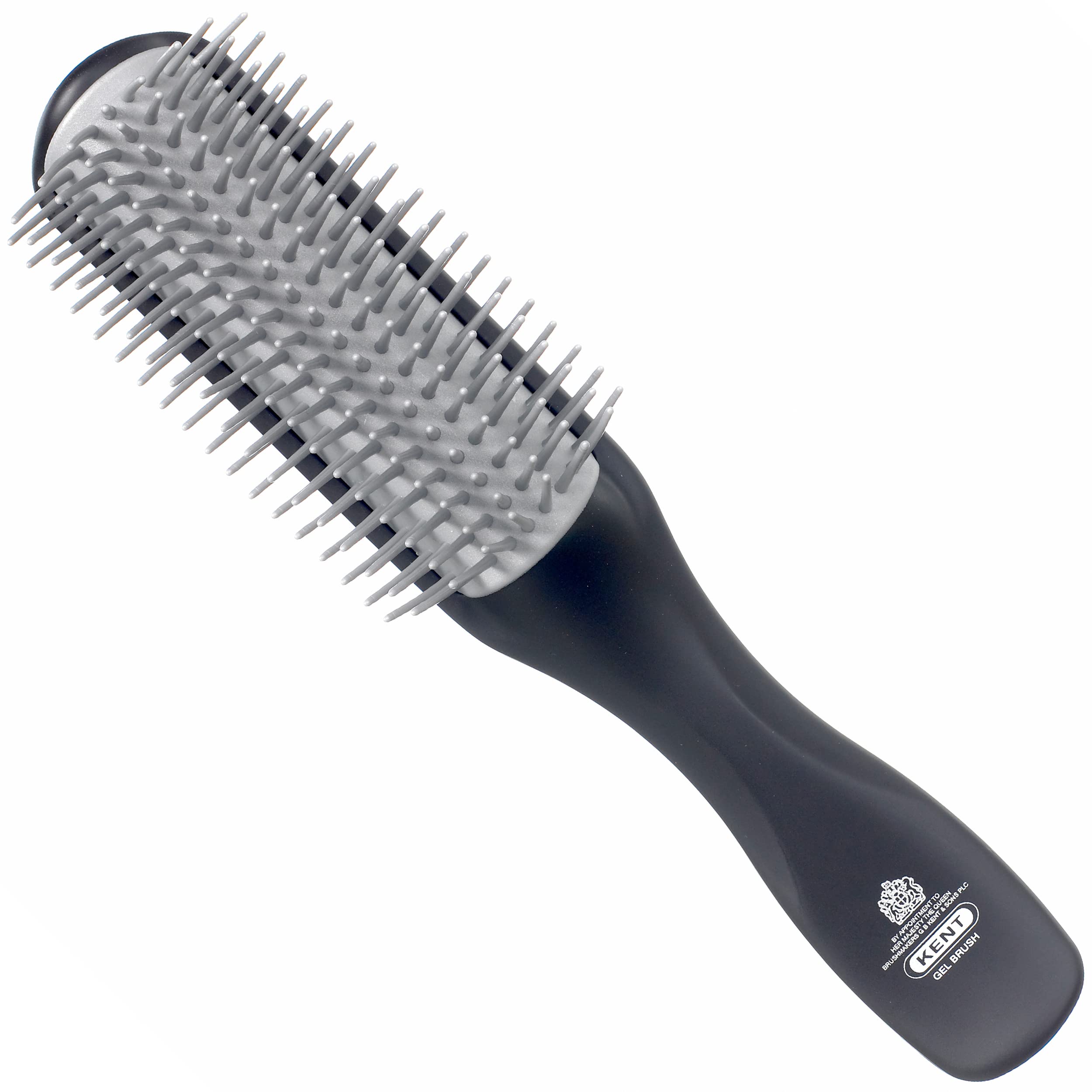 Kent KFM2 Gel Styling Hair Brush for Men - 9 Row Mens Hair Brush with Ionic Anti Static Bristles Great for a Daily Mens Styling 