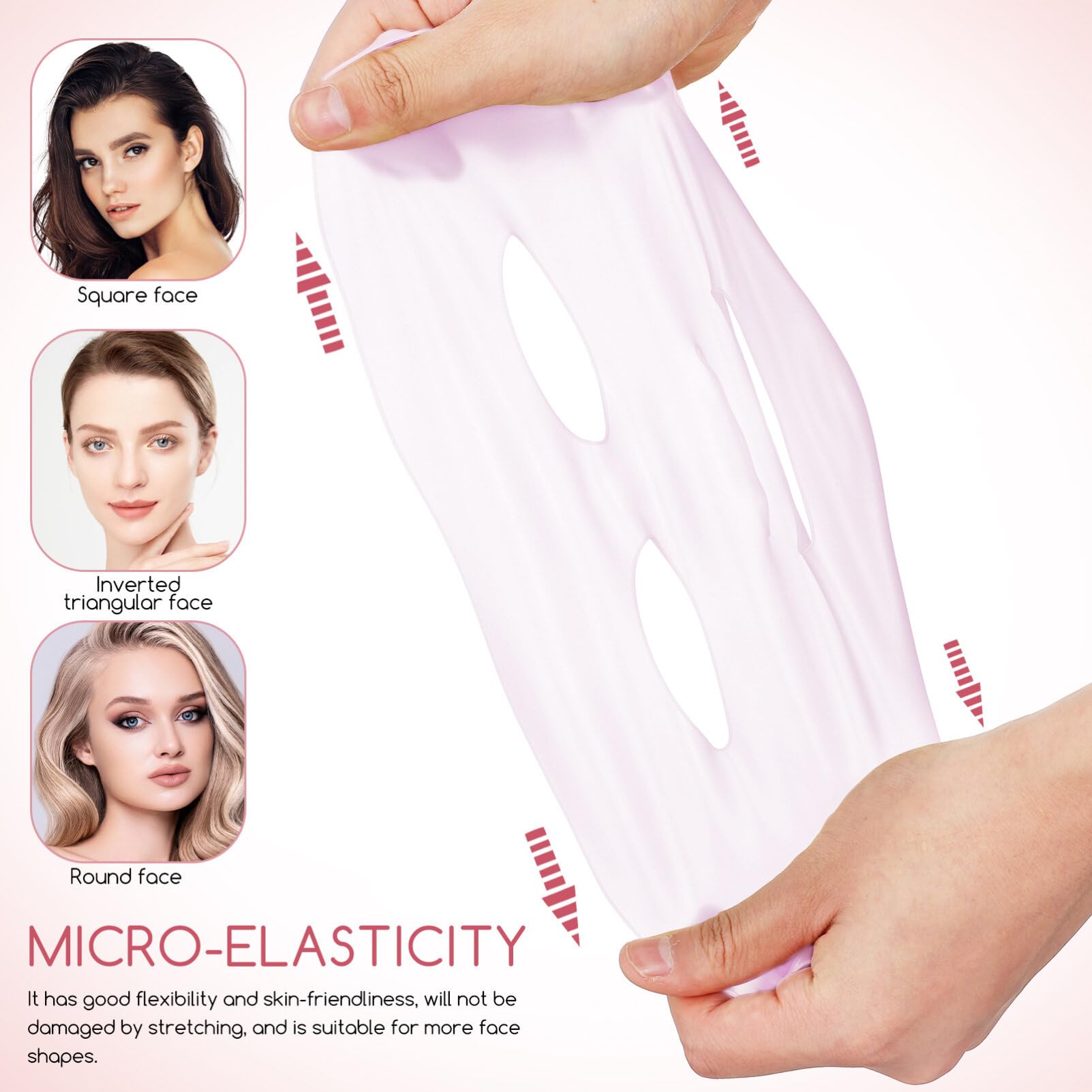 5 Pcs Silicone Facial Mask Reusable Facial Mask Skincare Facial Mask Silicone Skin Mask Covers Moisturizing