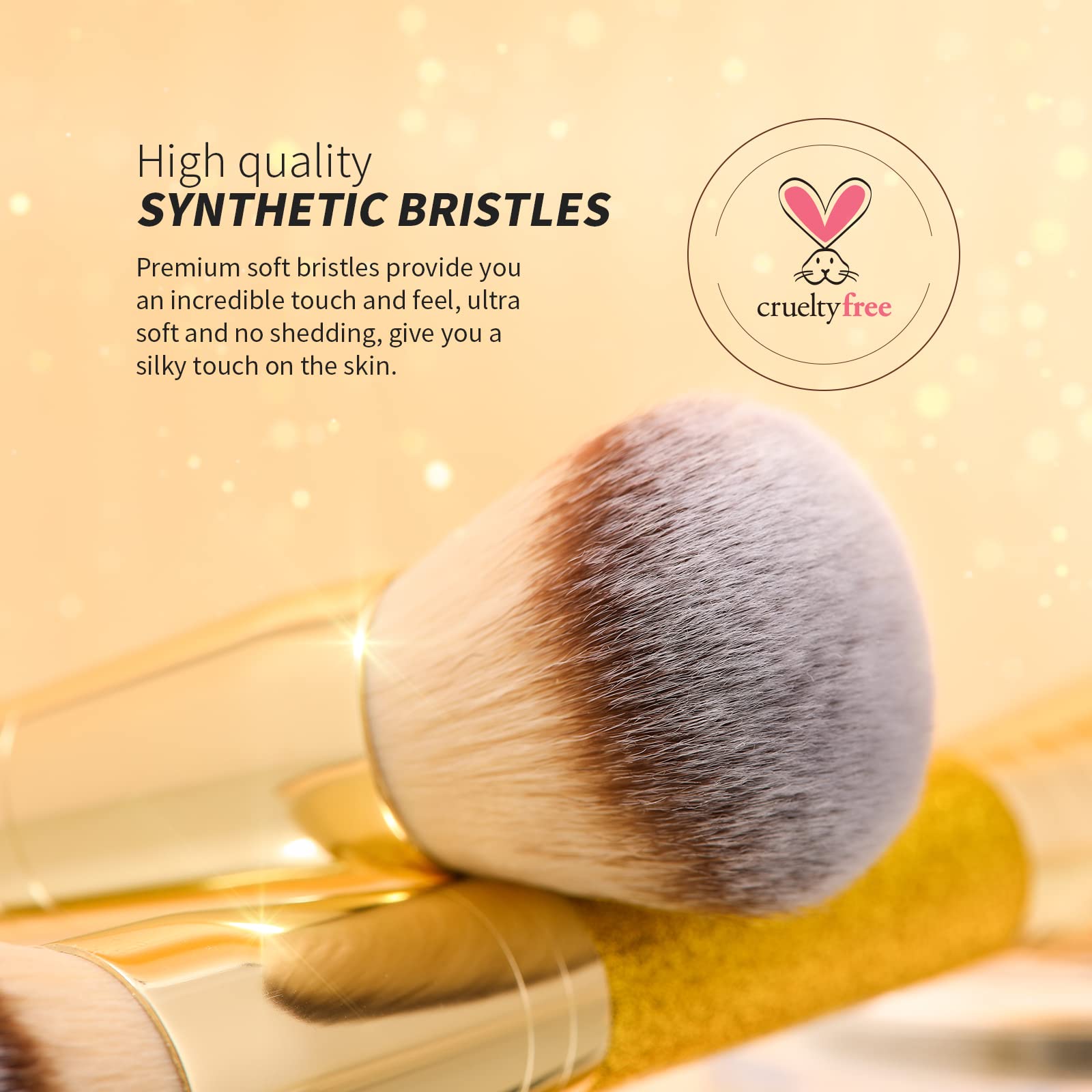 Ducare Makeup Brushes Double Ended Foundation Powder Brush Concealer Brush Perfect For Rounded Taperd Liquid, Cream, Powder,Blen
