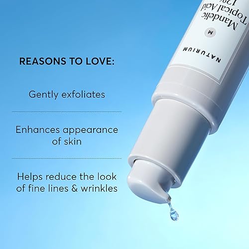Naturium Mandelic Topical Acid 12%, Plus Niacinamide & Natural Fruit Acids, Anti-Aging & Brightening Skin Treatment, 1.0 Oz