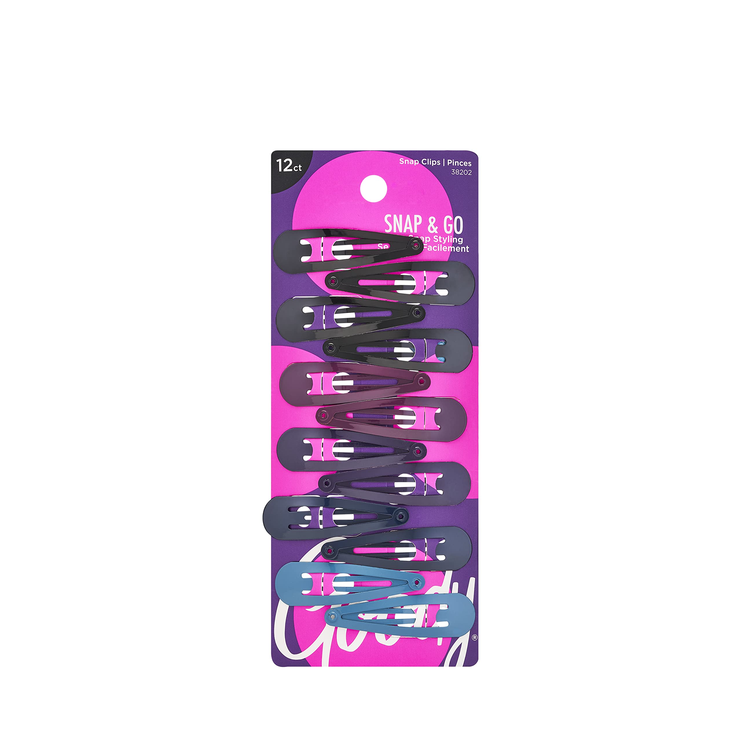 Goody Women'S Classics Painted Contour Clips, 12 Count
