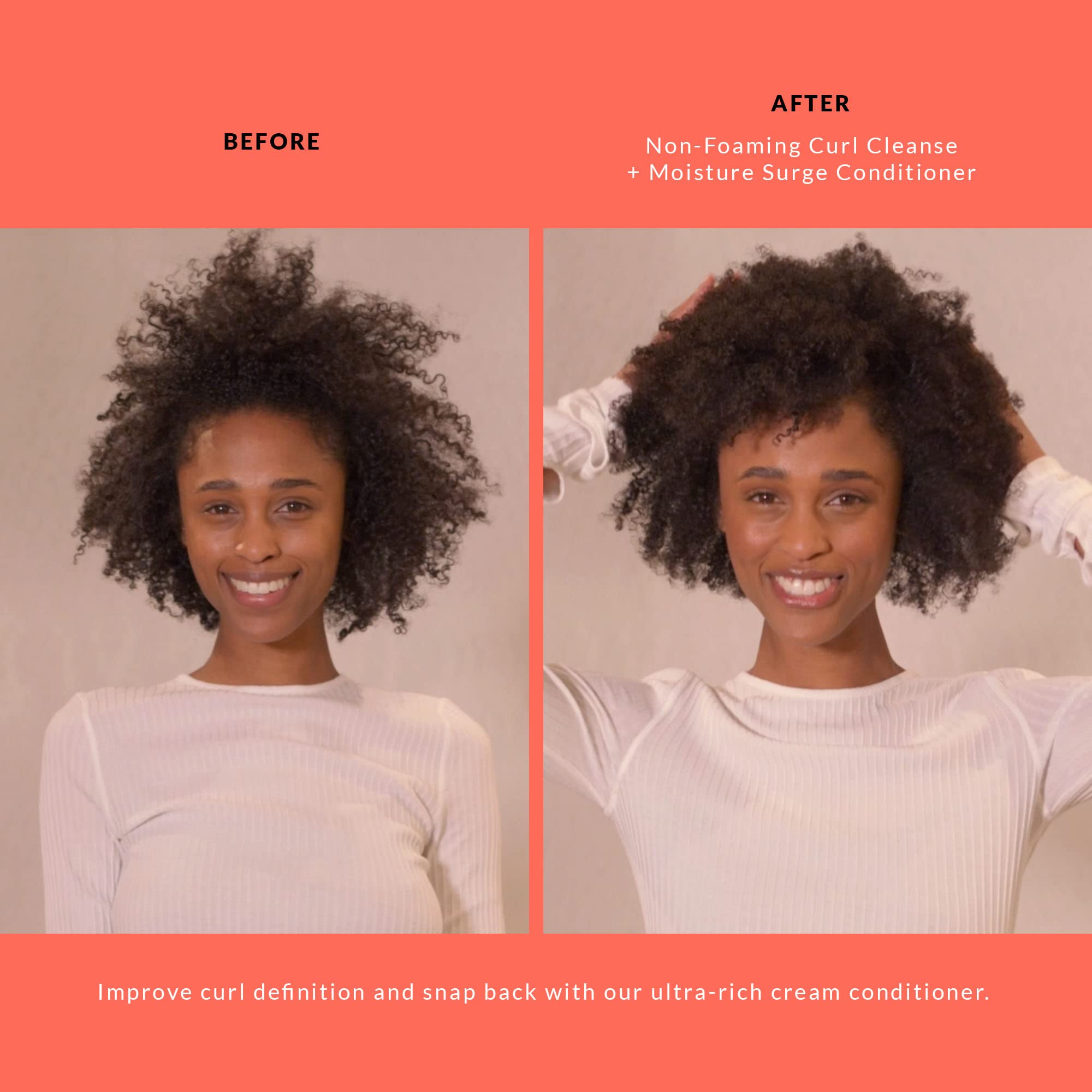 VICIOUS CURL Moisture Surge Conditioner For All Types of Curly Hair - Re-Coils Damaged Curls, Softens, Detangles, Moisturizes &