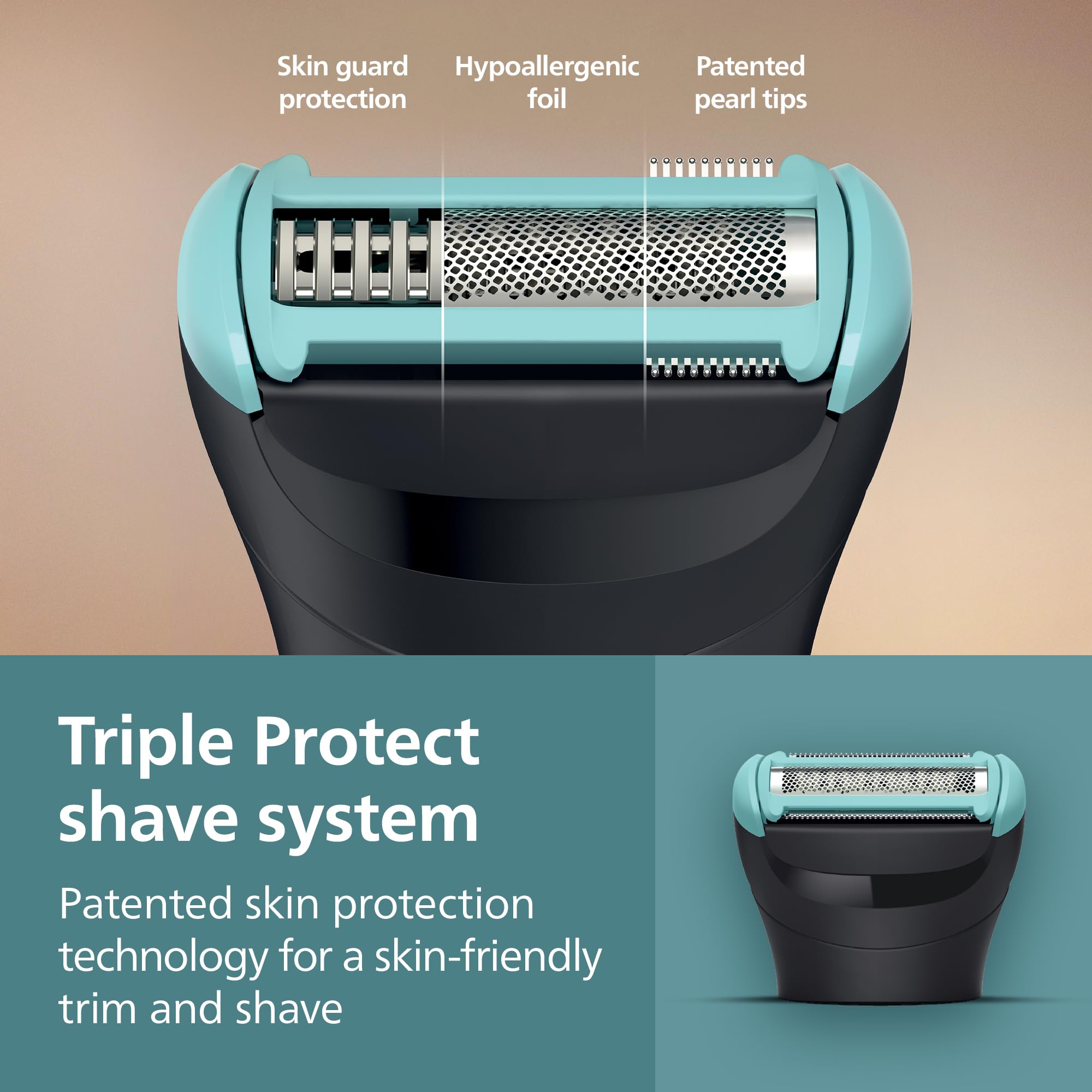 Philips Norelco Body Groomer 5000 Series, Intimate Hair Shaver & Trimmer for Men with Interchangeable & Adjustable Full Body Tri
