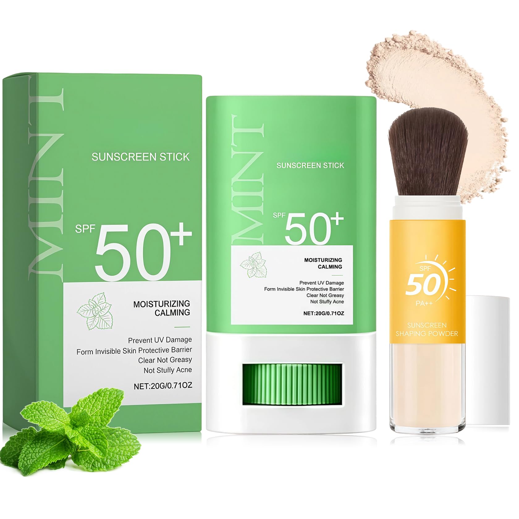 2PCS Face Sunscreen Stick,Travel Size Sunblock,Sun Screen Lotion