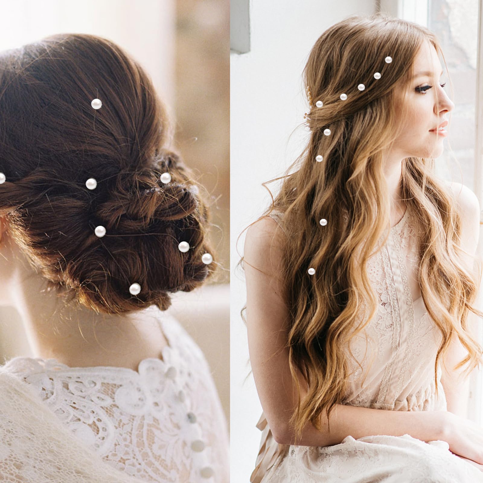 30Pcs Hair Pearls Hair Clips, Mini Pearl Bobby Pins White Pearls for Hair, Cute Wedding Hair Clips Pearl Barrettes for Women Gir
