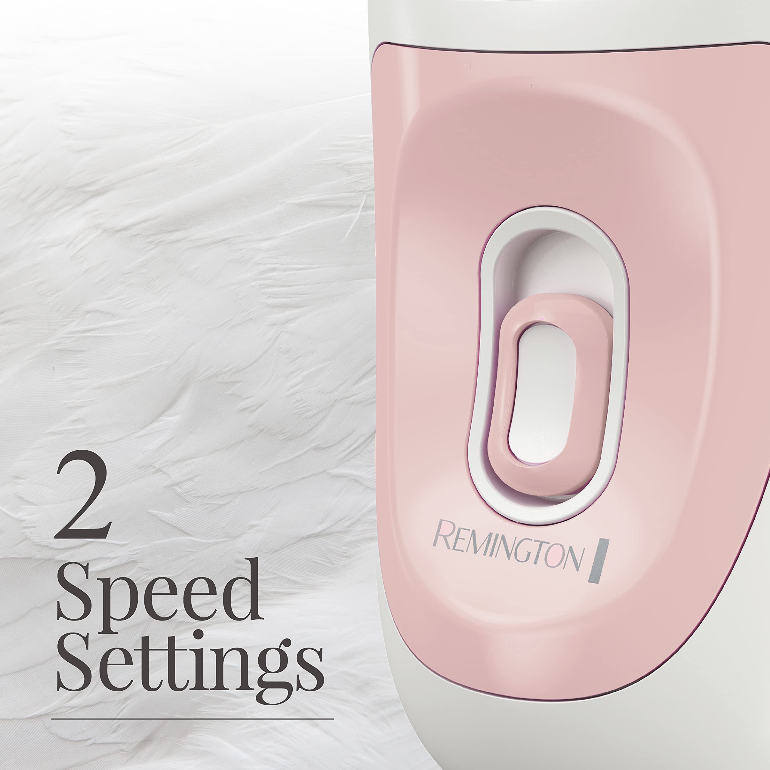 Remington Smooth & Silky Total Coverage Epilator, Electric Tweezing System, Pink, Ep7010E