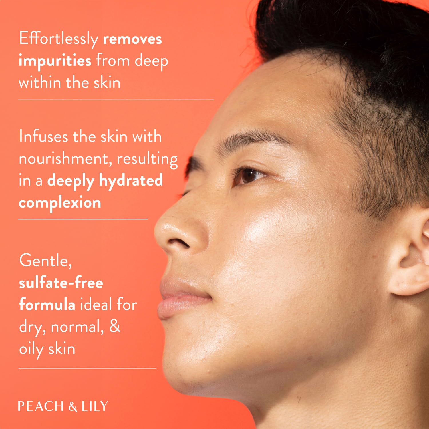 Peach & Lily - Power Calm Hydrating Gel Cleanser - Korean Skincare Face Wash - Dry, Normal, & Oily Skin - Vegan, Gluten Free, Fr