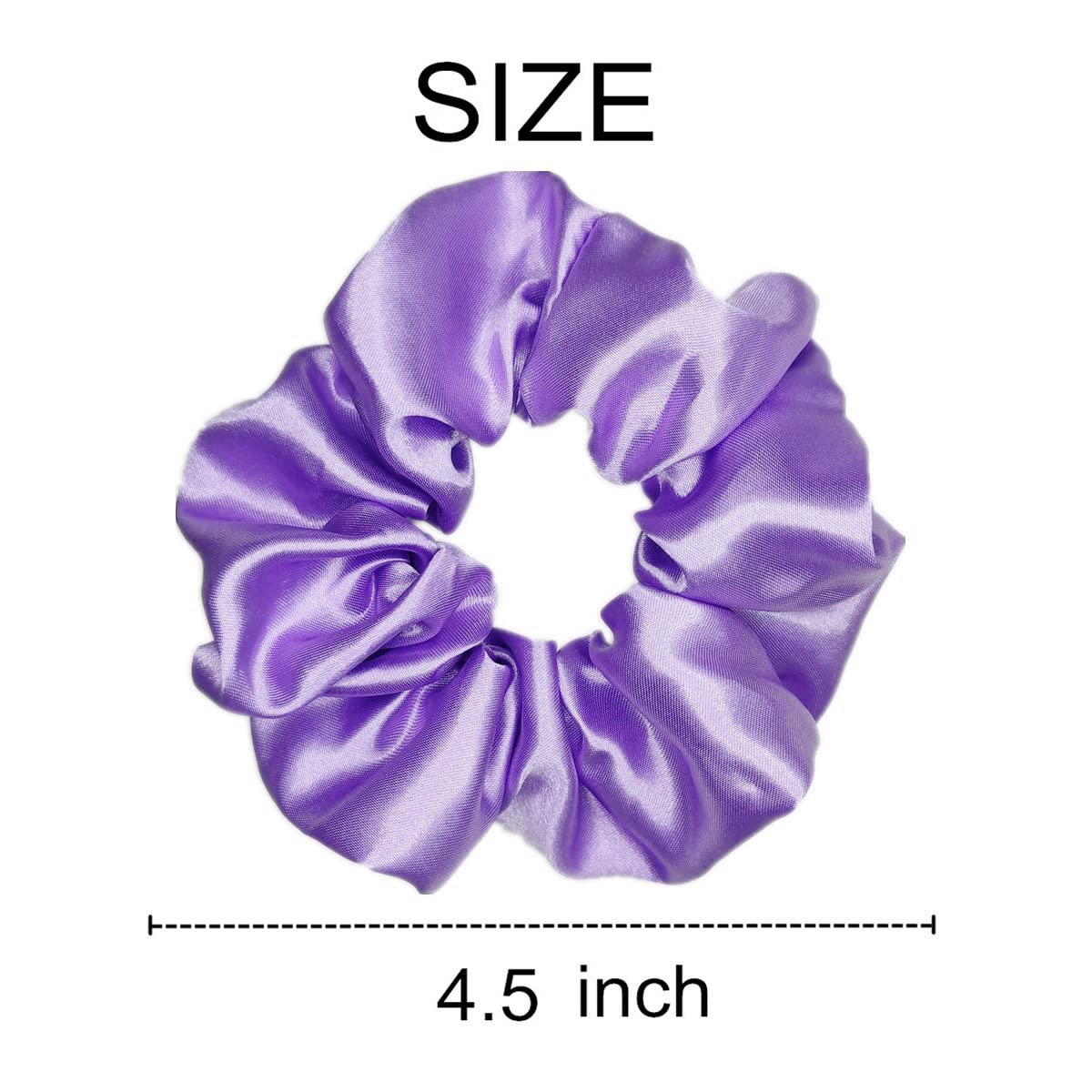 12 Pcs Satin Silk Hair Scrunchies Soft Hair Ties Fashion Hair Bands Hair Bow Ropes Hair Elastic Bracelet Ponytail Holders Hair A