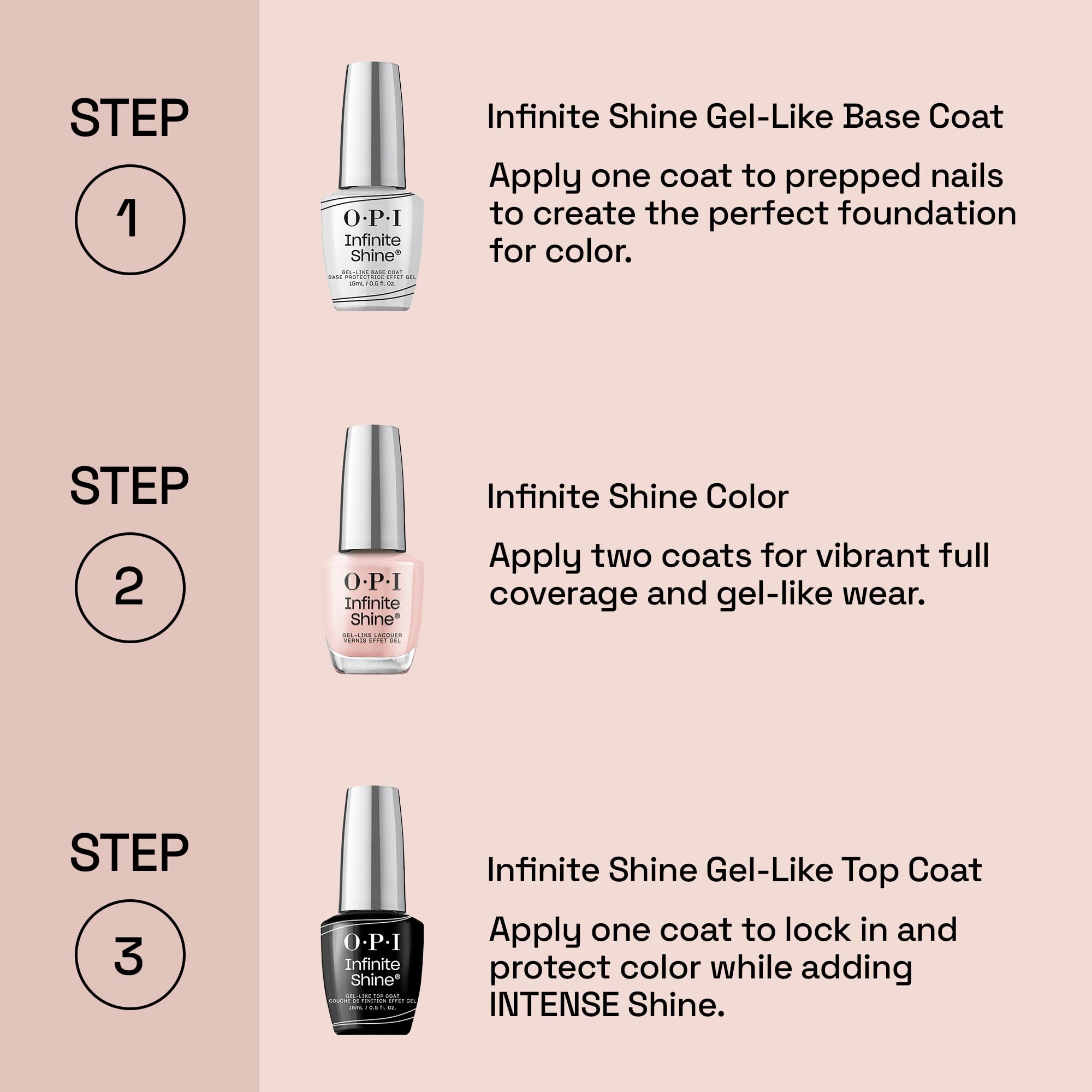 Opi Infinite Shine It'S Always Stunny | Sheer Soft Pink Crme Long Wear Gel Like Nail Polish | Vegan, Long Lasting, Streak Free