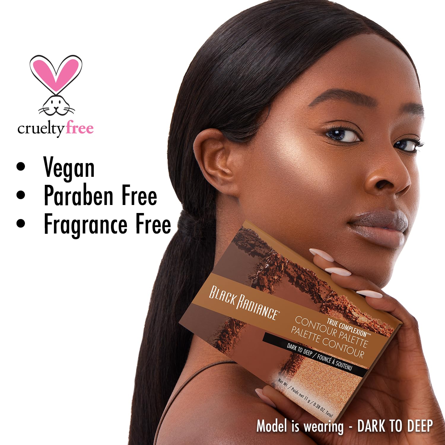 Black Radiance True Complexion Contour Palette, Light To Medium, 0.38 Ounce