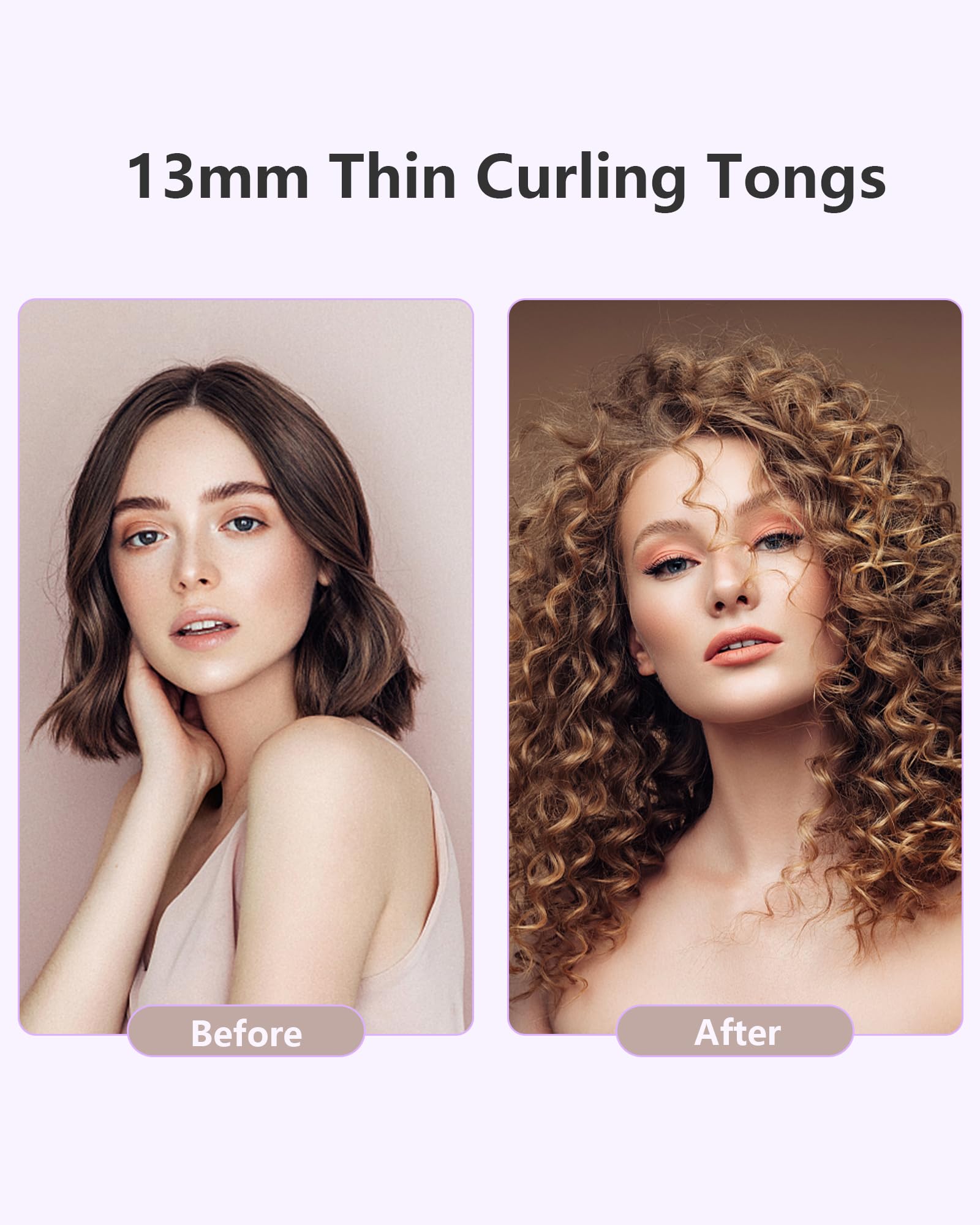 Melydo 1/2 Inch Small Curling Iron Wand For Short & Long Hair, Half Inch Curling Iron Ceramic Small Barrel Curling Iron Tiny Cur