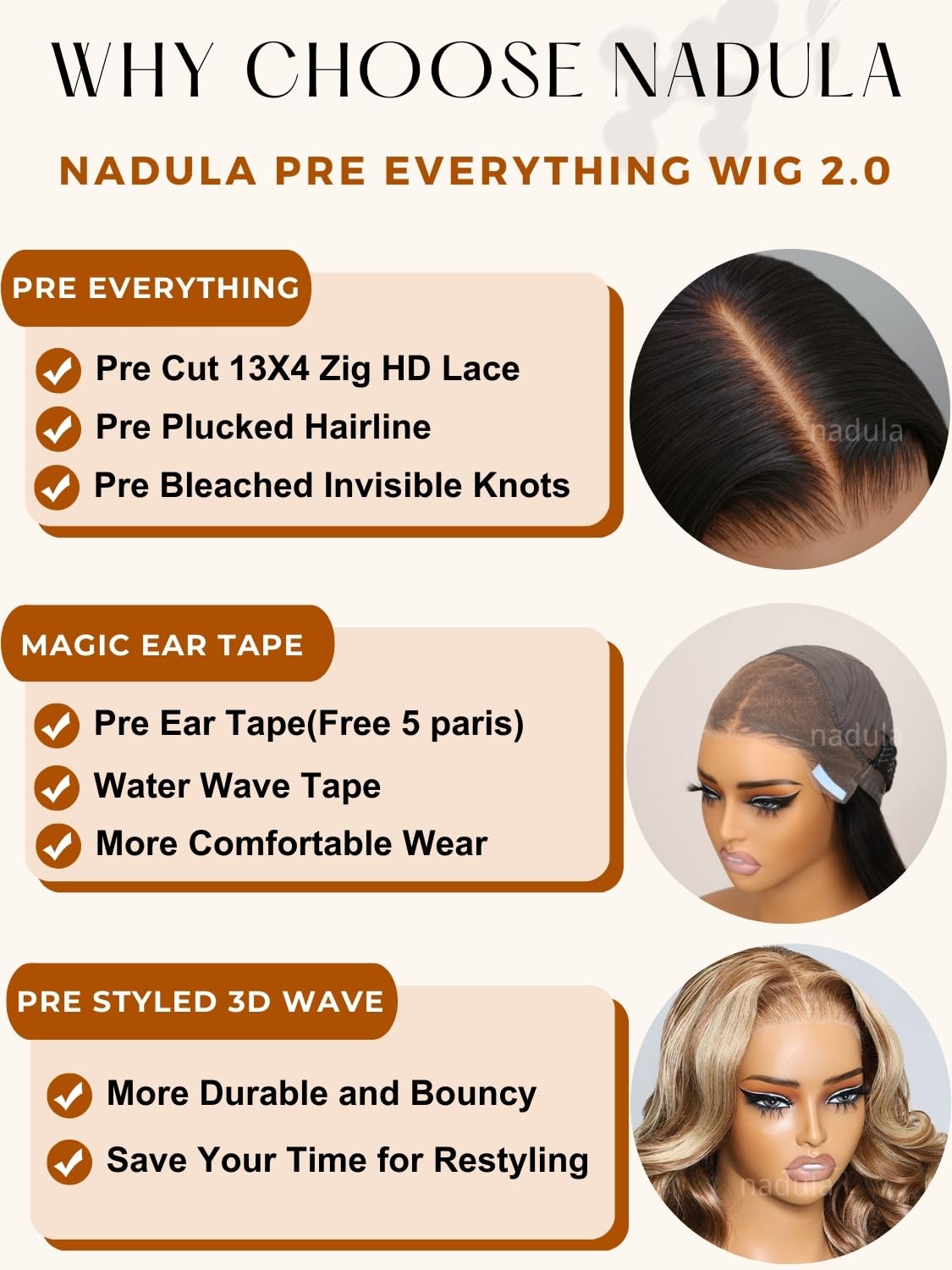 Nadula Pre Everything Glueless Honey Blonde 13X4 Hd Pre Cut Body Wave Lace Front Wig Human Hair Pre Plucked Invisible Bye Bye Kn