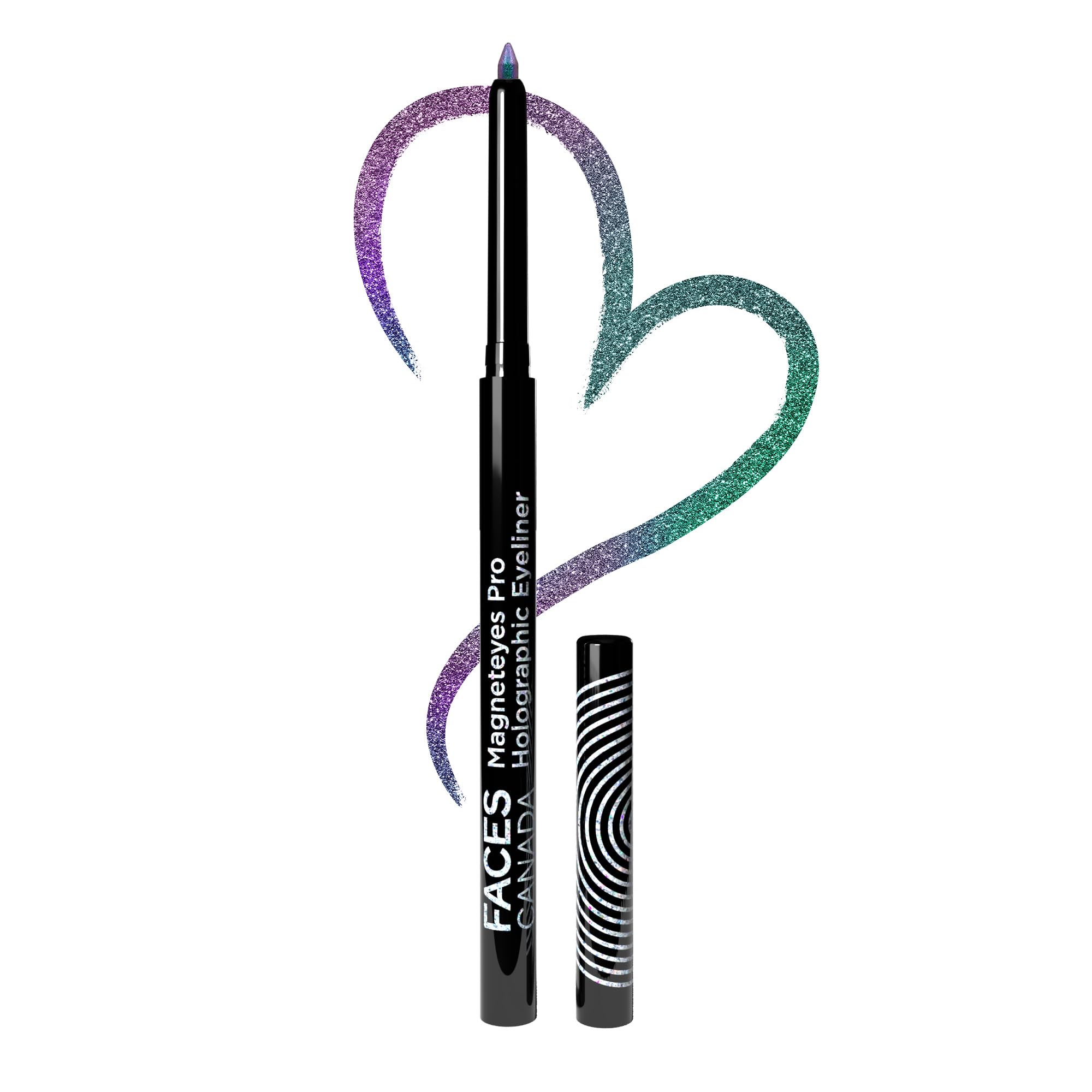 Faces Canada Magneteyes Pro Holographic Eyeliner  Peacock Dance 02, 0.25G | Multichrome/Duochrome Eyeliner | Metallic & Shimmer