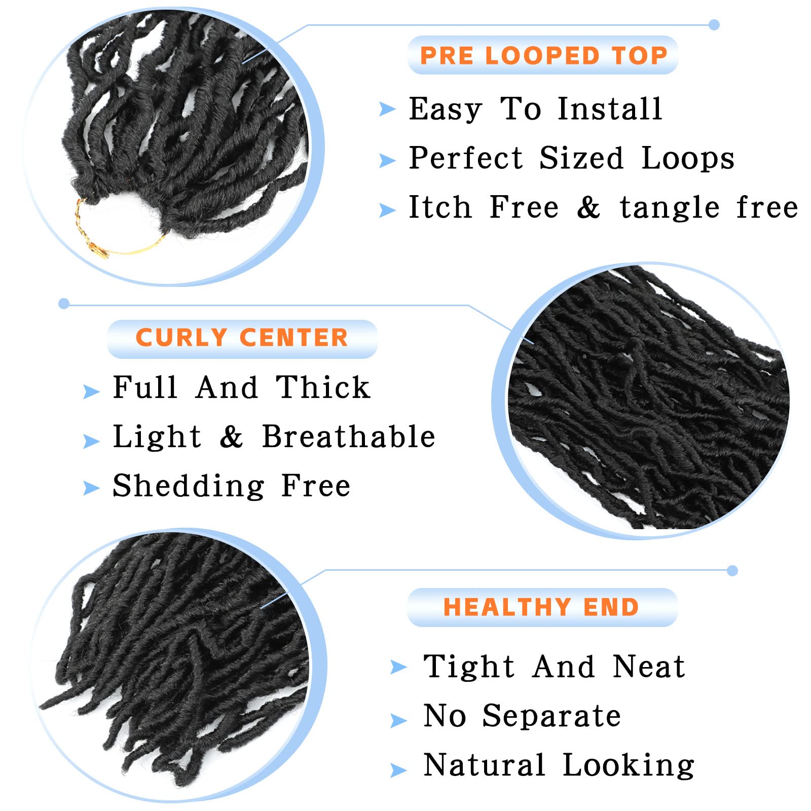 32 Inch Soft Locs Crochet Hair Long Faux Locs 7 Packs Butterfly Faux Locs Crochet Braids Pre Looped Crochet Locs For Black Women