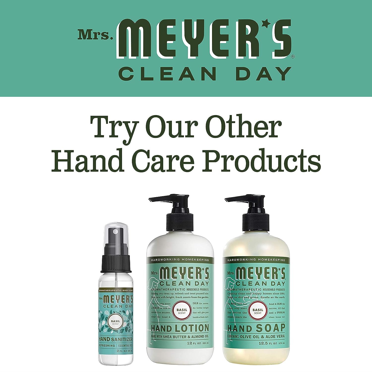 Mrs. Meyer 'S Basil + Lavender Liquid Hand Soap Variety Pack, 12.5 Oz.