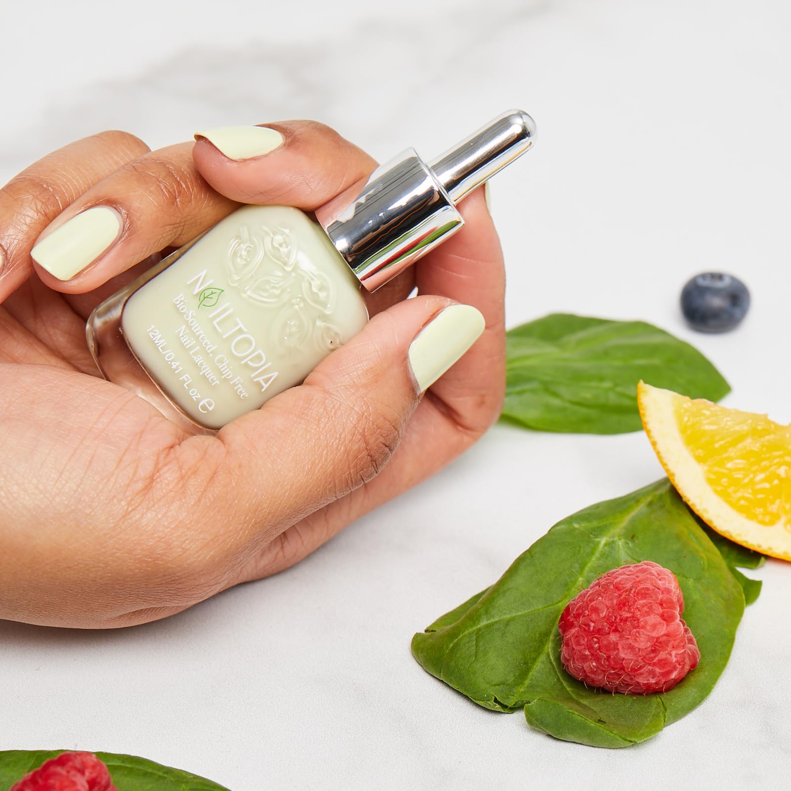 Nailtopia - Plant-Based Chip Free Nail Lacquer - Non Toxic, Bio-Sourced, Long-Lasting, Strengthening Polish - Juice Cleanse (Pas