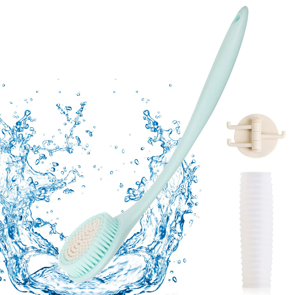 Bedelite Back Bath Brush Long Handle For Shower - Soft Shower Brush For Men  Women,Back Brush Scrubber(164 Long), Skin Exfoliato
