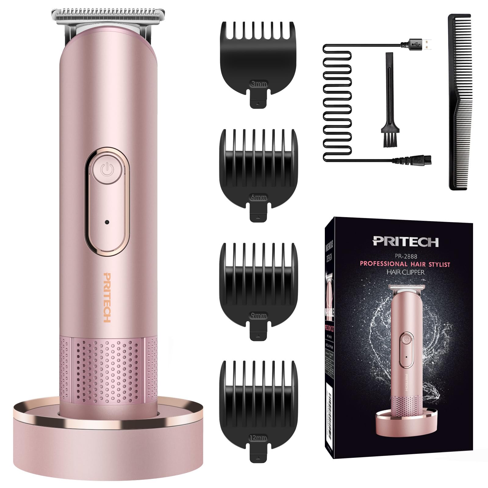 Pritech Bikini Trimmer For Women, Waterproof Pubic Hair Trimmer Women For Wet & Dry Use, Electric Shaver For Women, Women Electr
