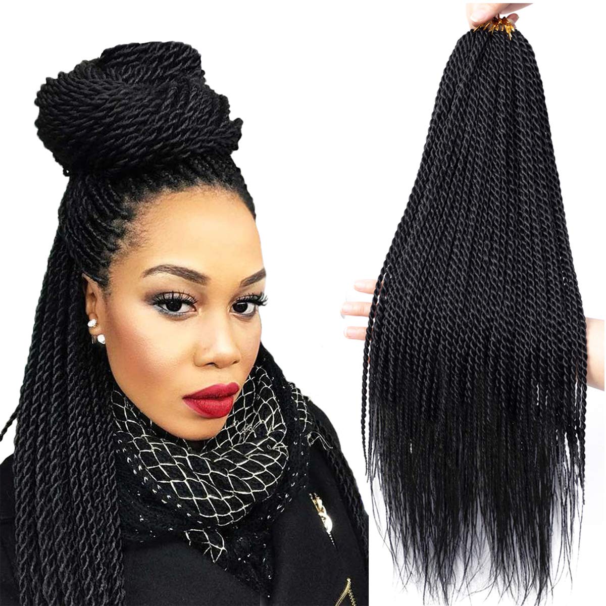 Nayoo Senegalese Twist Crochet Hair - 8 Packs 26 Inch Crochet Hair For Black Women, 35 Strands/Pack Small Twist Crochet Braids H