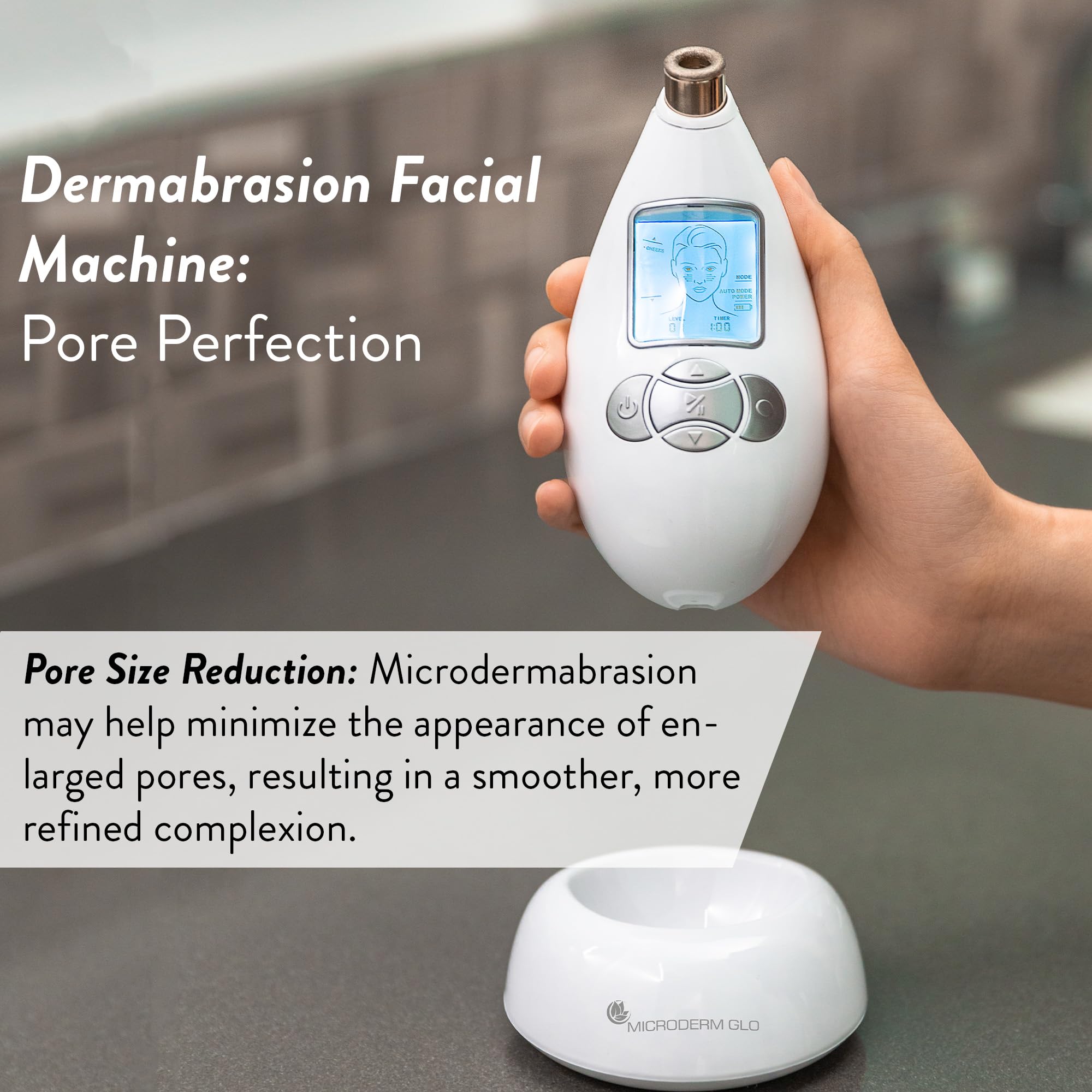 Microderm GLO Diamond Microdermabrasion Machine - Best Gift for Women - Dermabrasion & Anti Aging Wrinkle Skincare - Home Facial