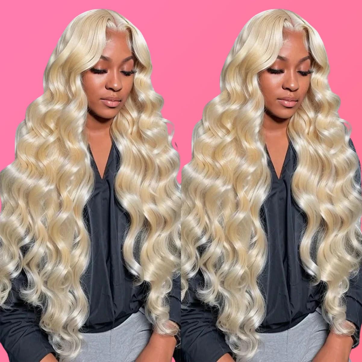Fayniss 26Inch Blonde Wig Human Hair 13x6 613 Lace Front Wig Human Hair 180% Density HD Swiss Body Wave Lace Front Glueless Wigs