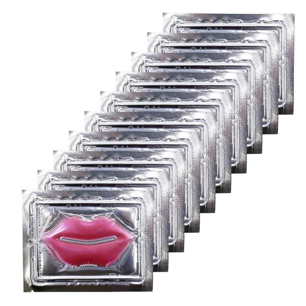 Adofect 30 Pieces Collagen Crystal Lip Masks, Collagen Lip Pads Great For Moisturizing, Remove Dead Skin, Anti Chapped & Anti-Ag