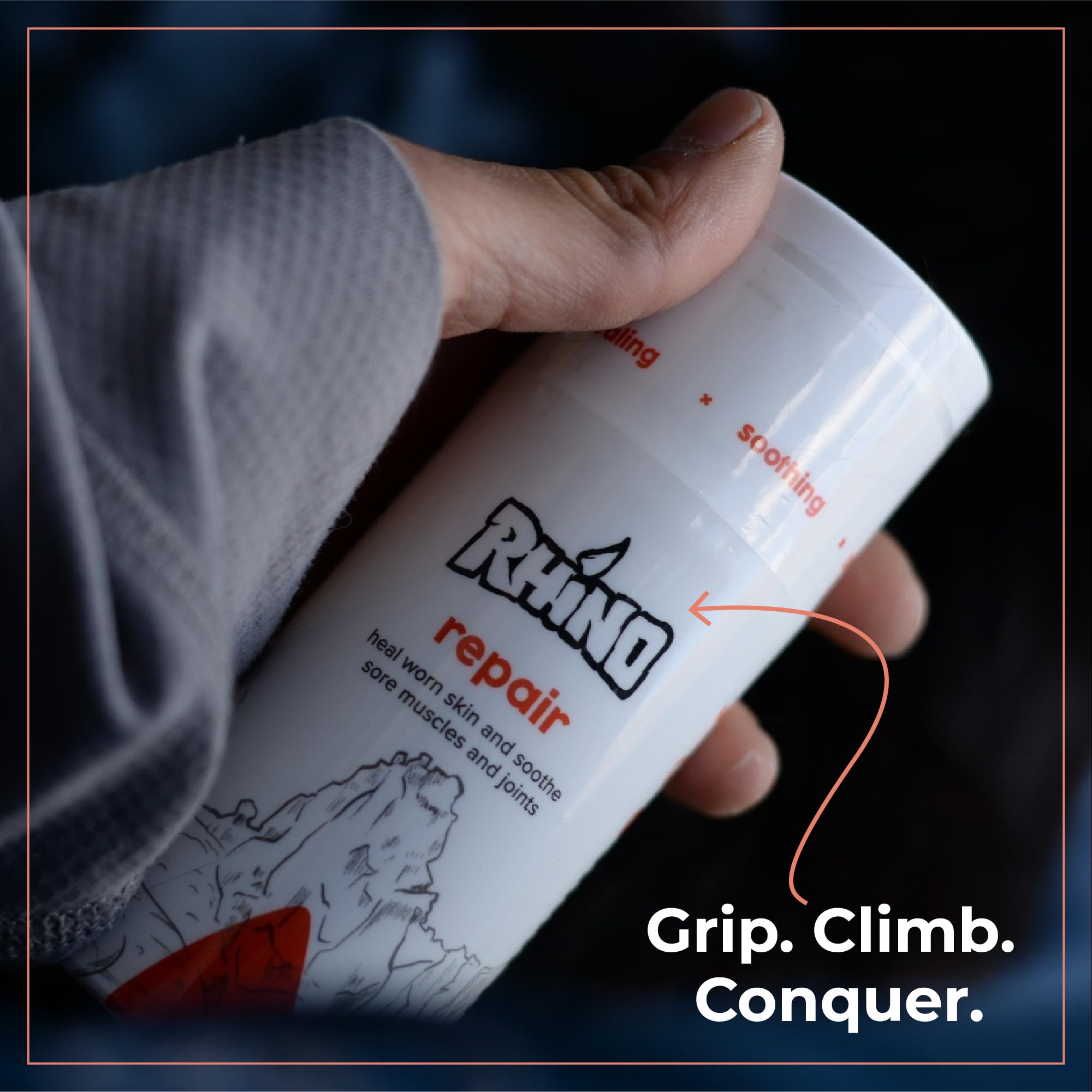 Rhino Skin Solutions Repair Cream - Soothing Relief For Dry, Cracked Skin, Ideal For Climbers, Athletes & Mma | Cooling, Made In
