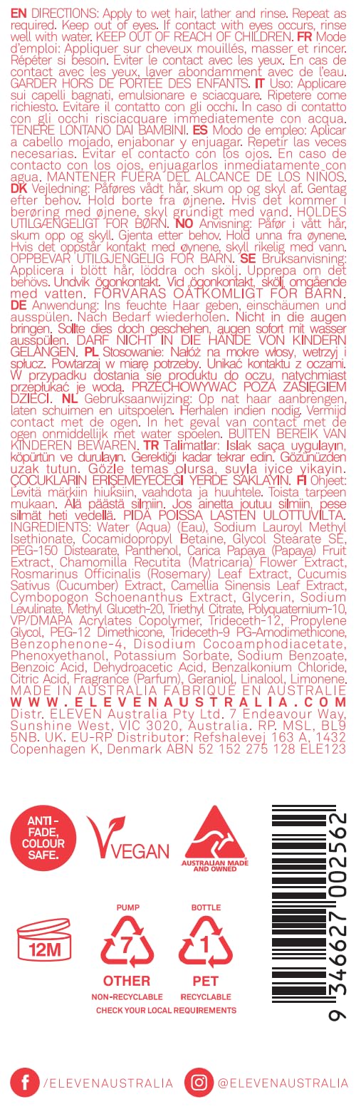 ELEVEN AUSTRALIA I Want Body Volume Shampoo - Volumizing Shampoo for Fine Hair, Adds Fullness & Thickness, Sulfate-Free Formula